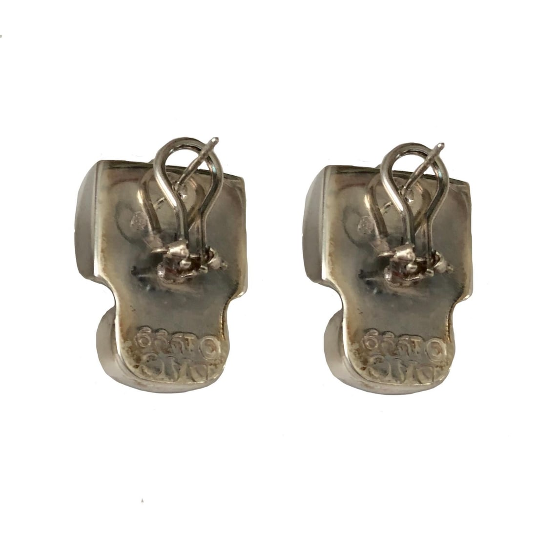 1990s Vintage DAC Sterling & Citrine Designer Earrings - 2