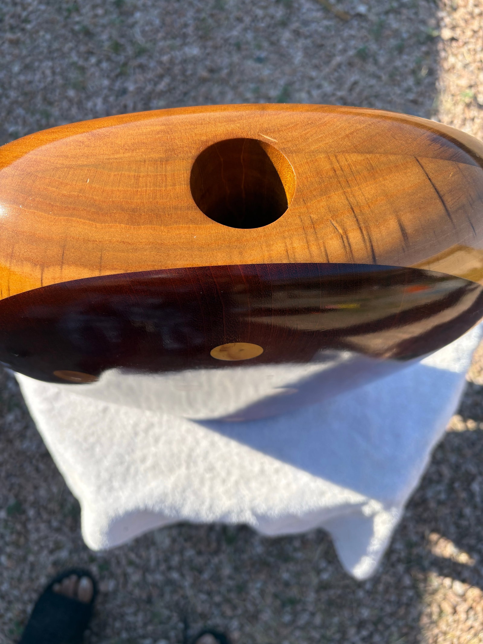 1970s Paul La Montagna Art Turned Wood Vase - 4