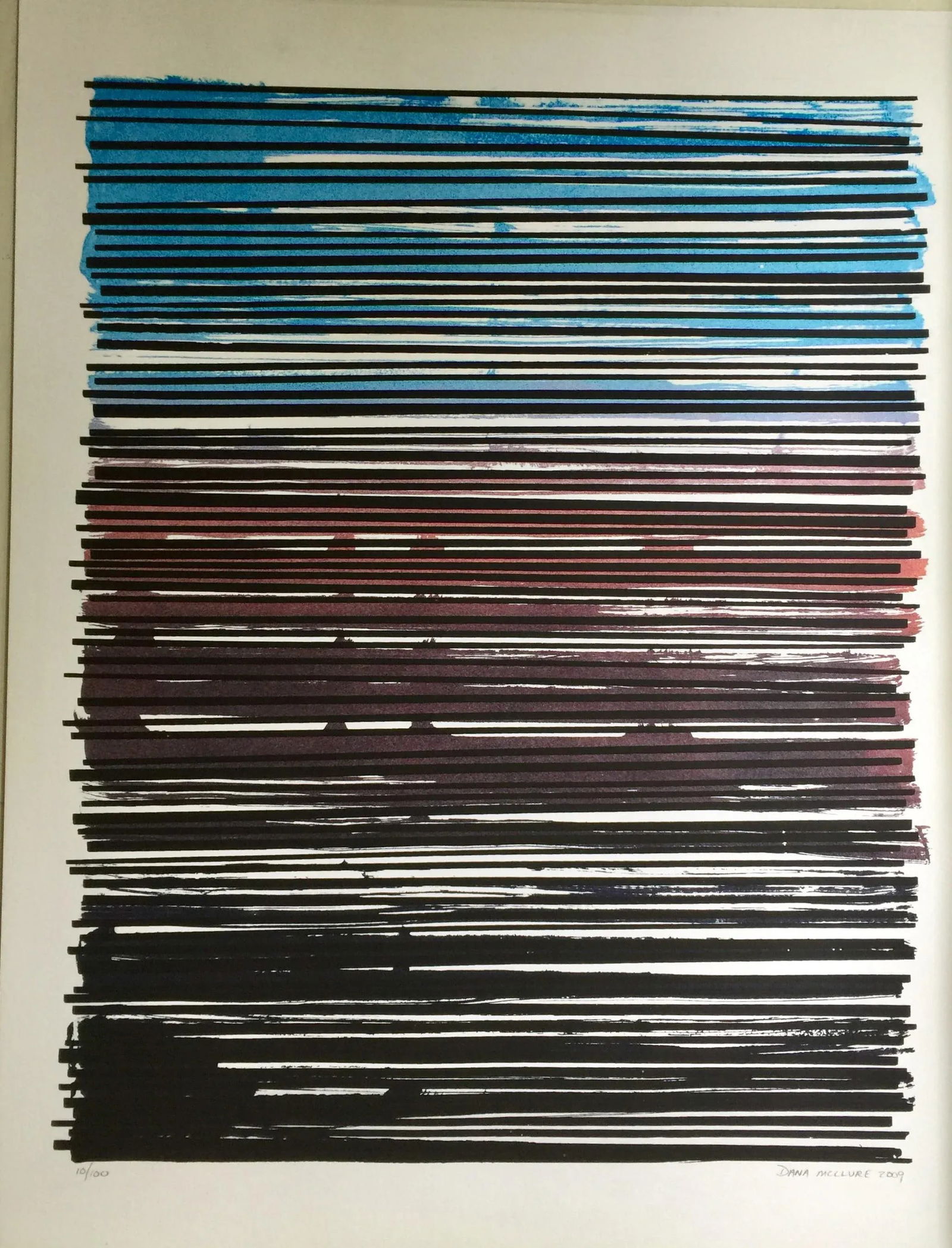 Abstract Mono-Print from Line Series by Dana McClure - 2