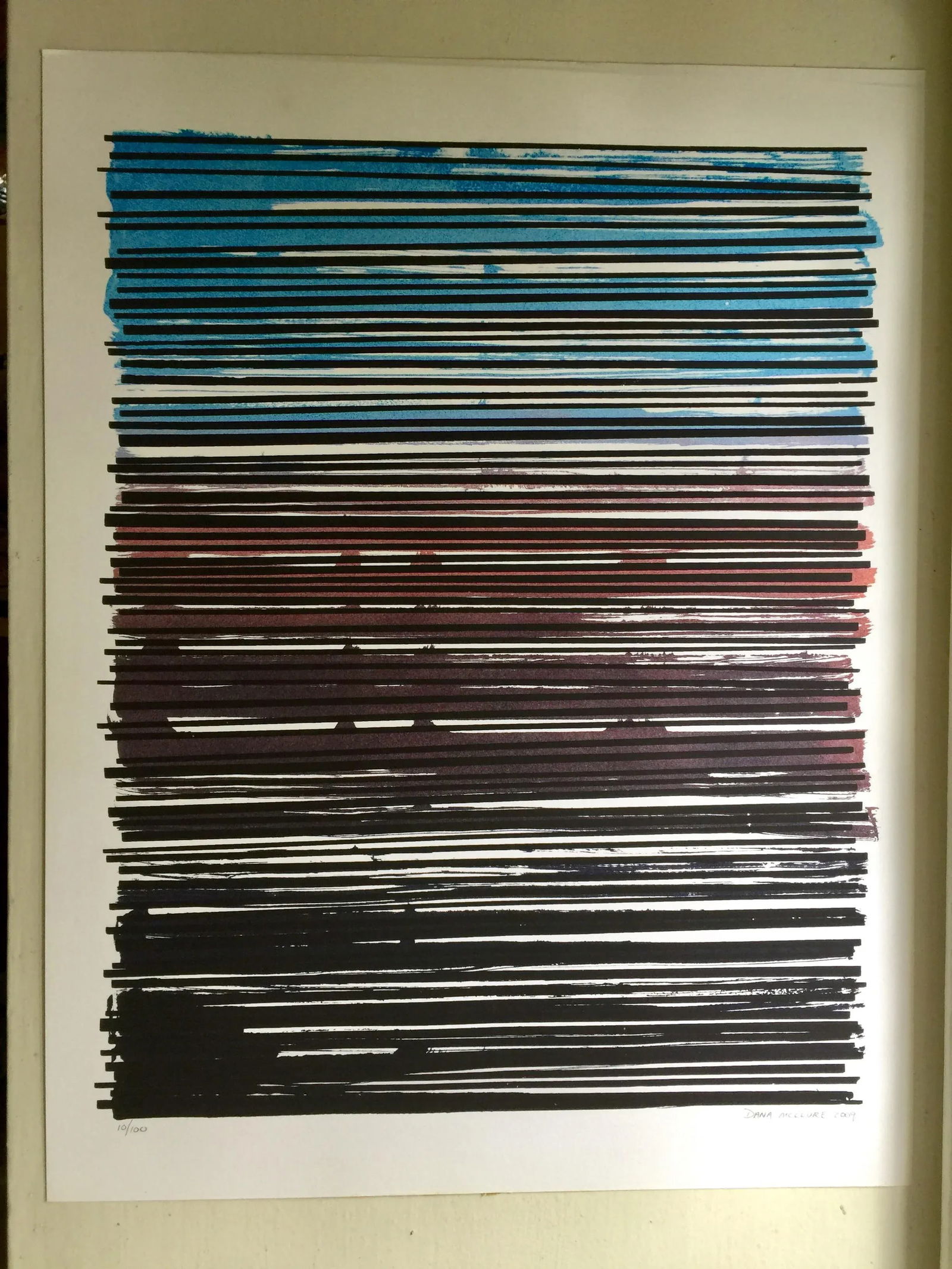 Abstract Mono-Print from Line Series by Dana McClure - 6