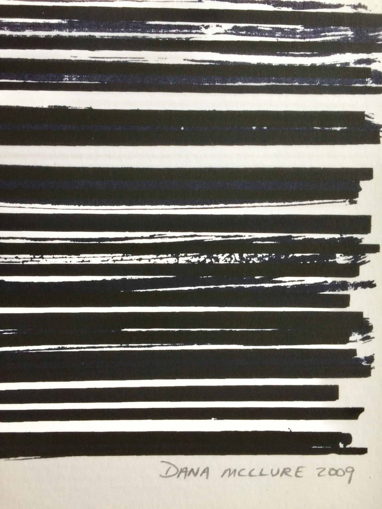 Abstract Mono-Print from Line Series by Dana McClure - 7