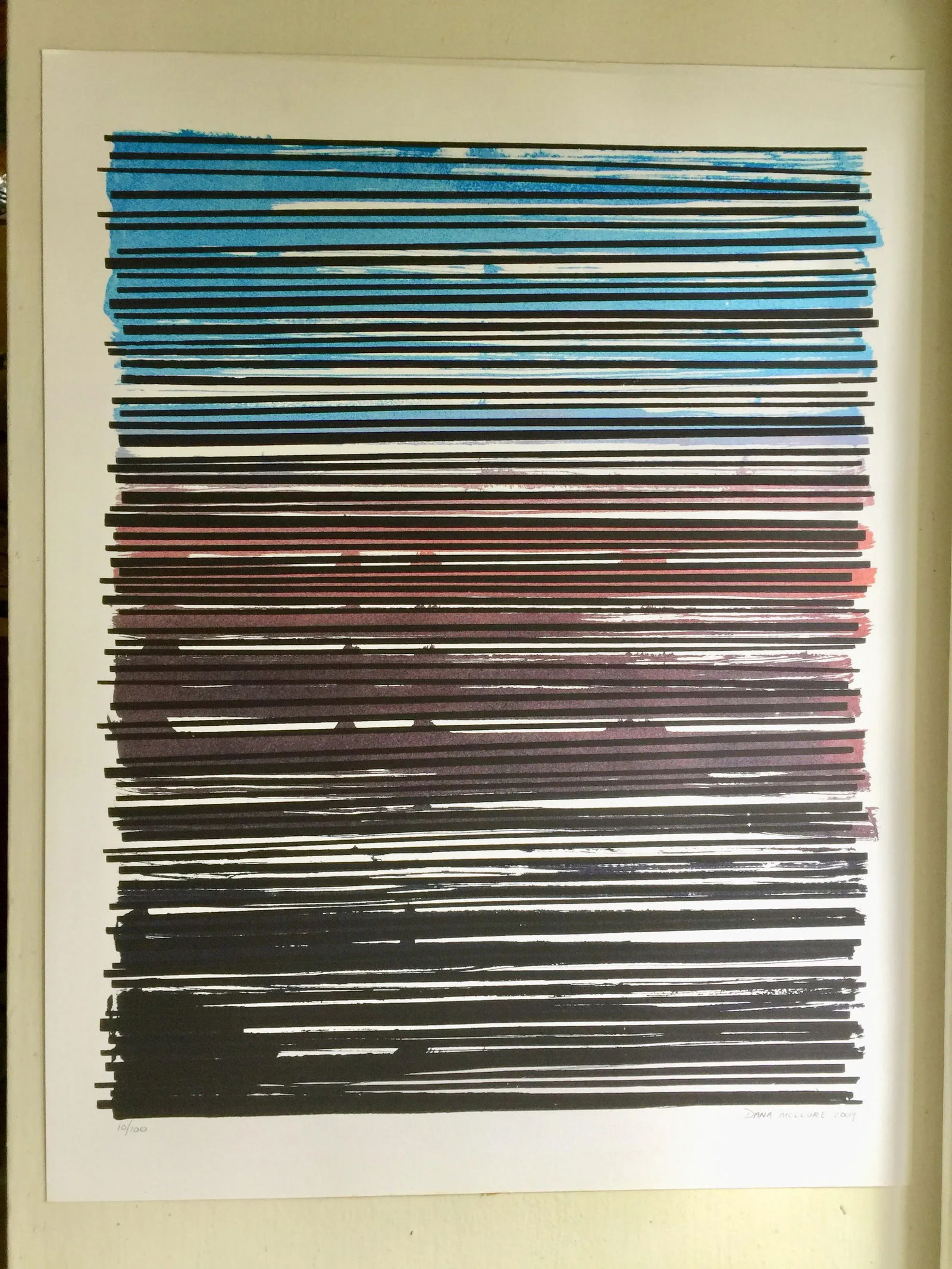 Abstract Mono-Print from Line Series by Dana McClure - 9