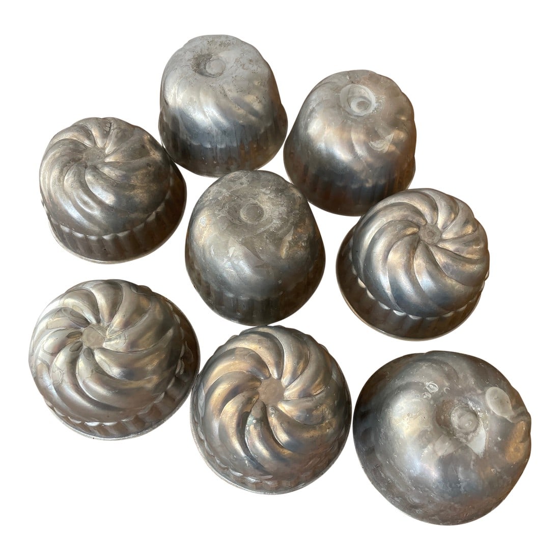 Set of Eight Mid Century Miniature Bundt Cake Molds (1 of 8)