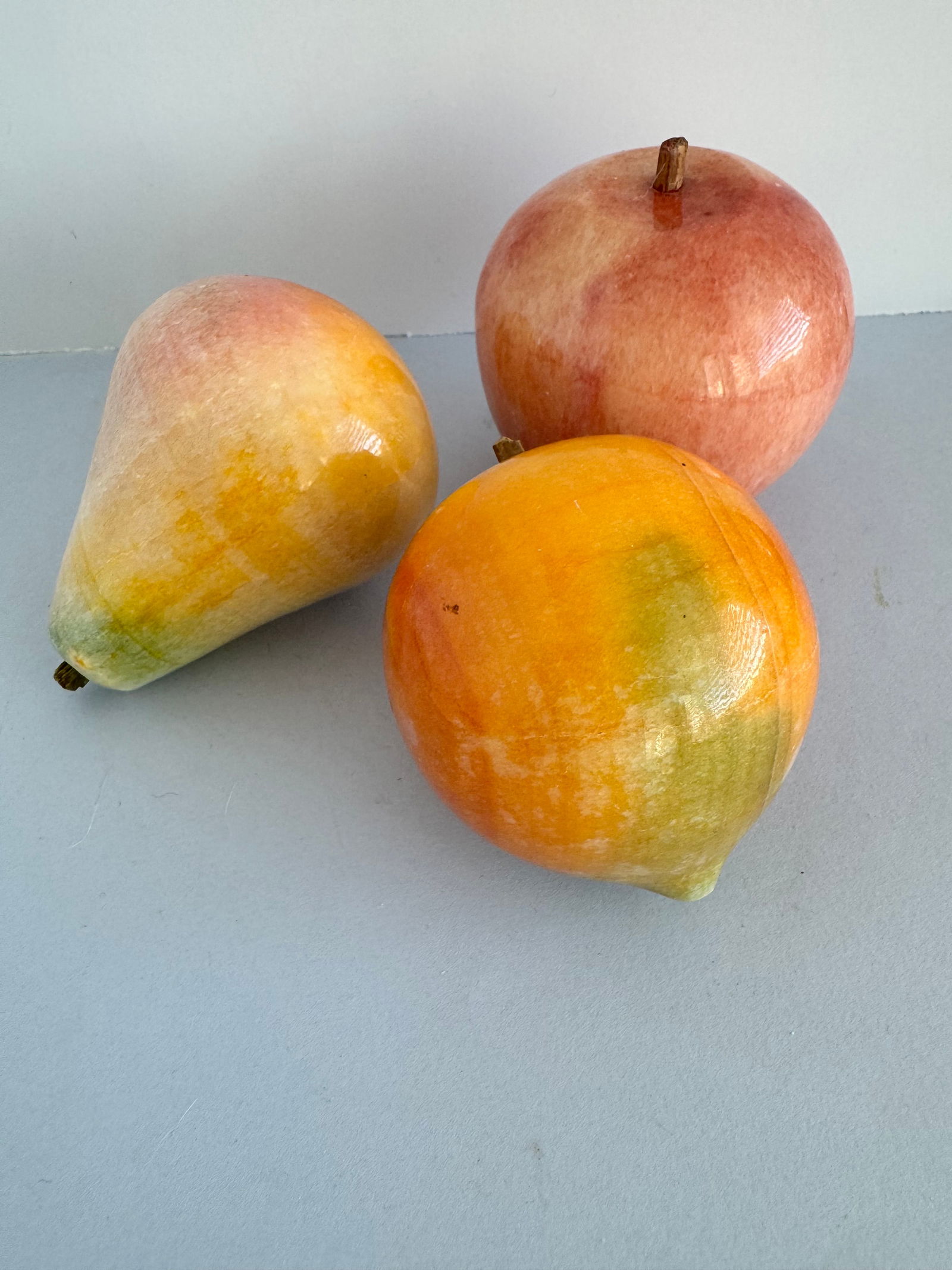Set of Three 1980s Polished Stone Fruits - 2