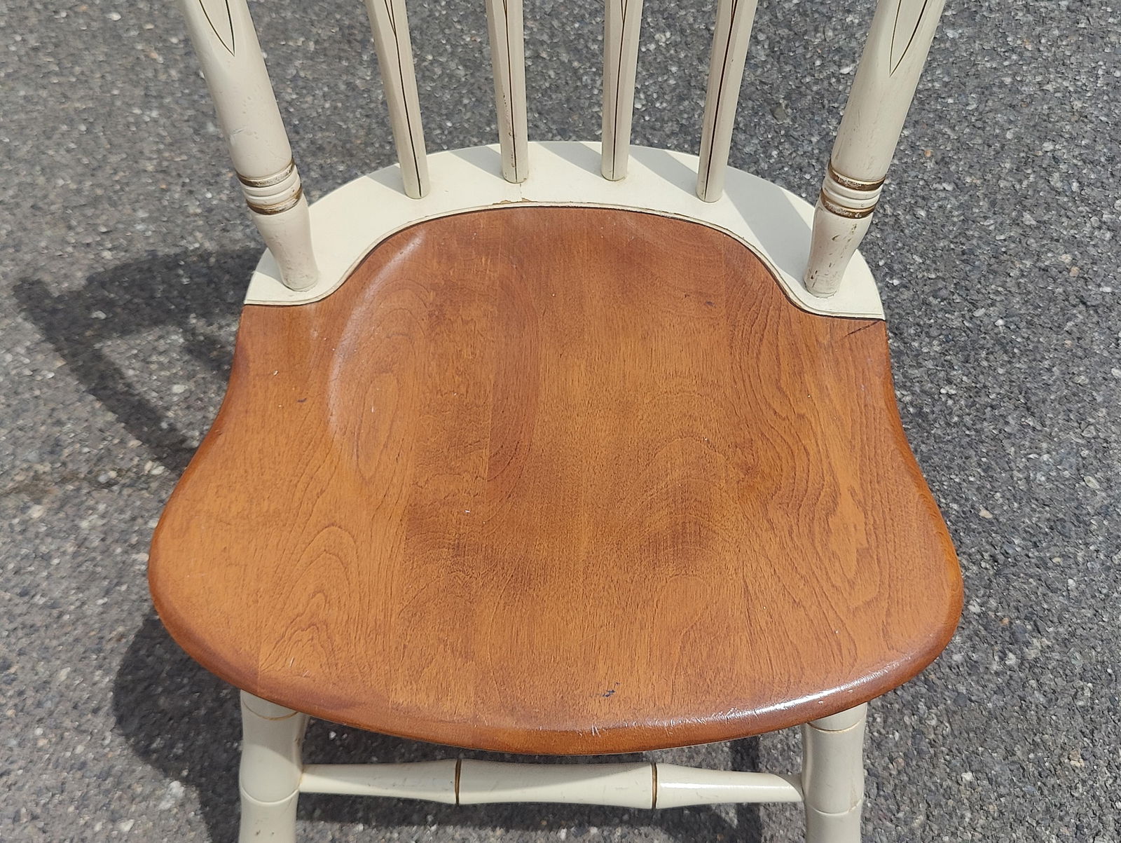 Mid 20th Century Vintage Ethan Allen Stenciled Windsor Side Chair - 7