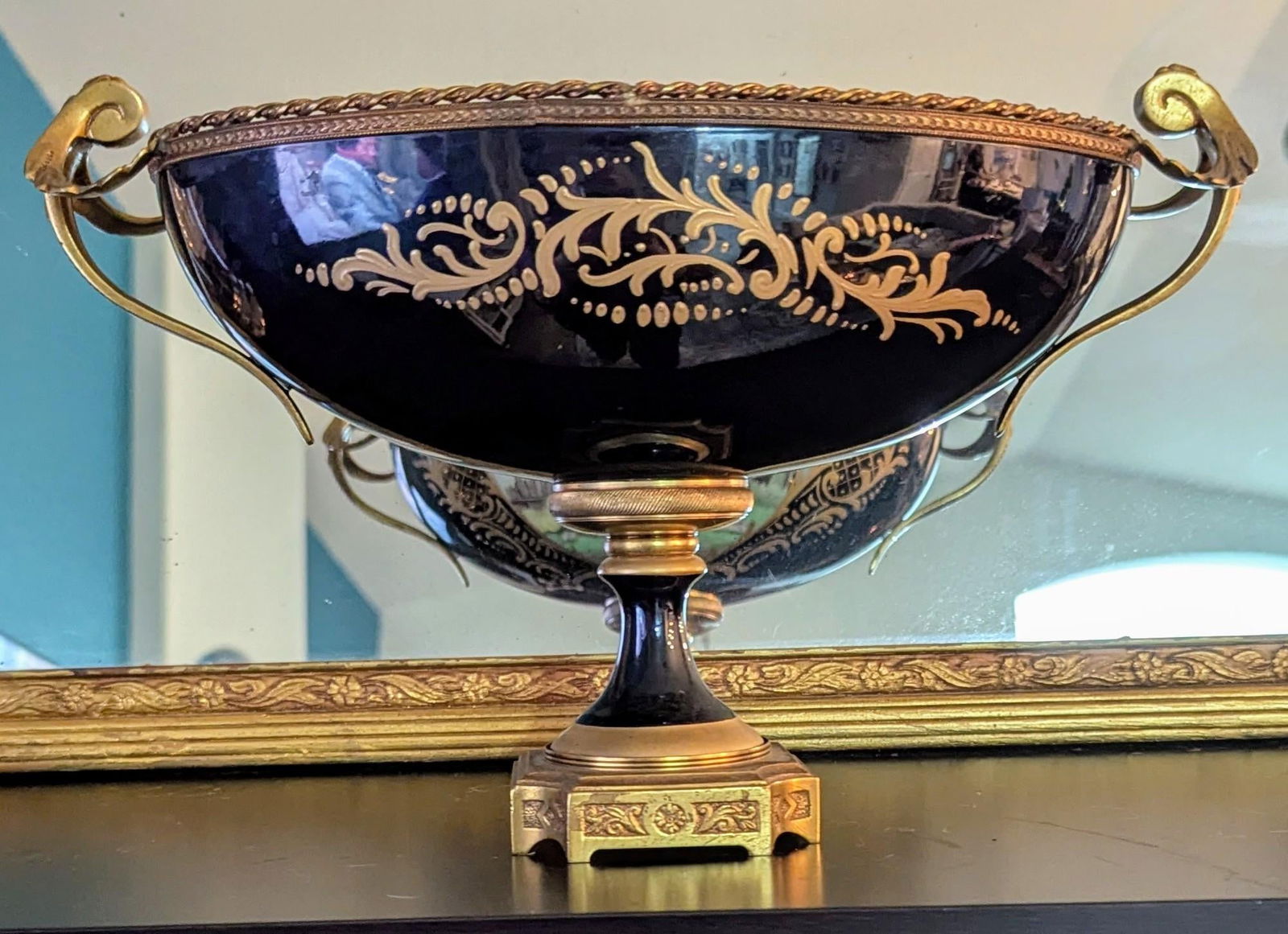 Vintage Garniture Porcelain Sevres Design Mantel Set Capodimonte- 3 Pieces - 8