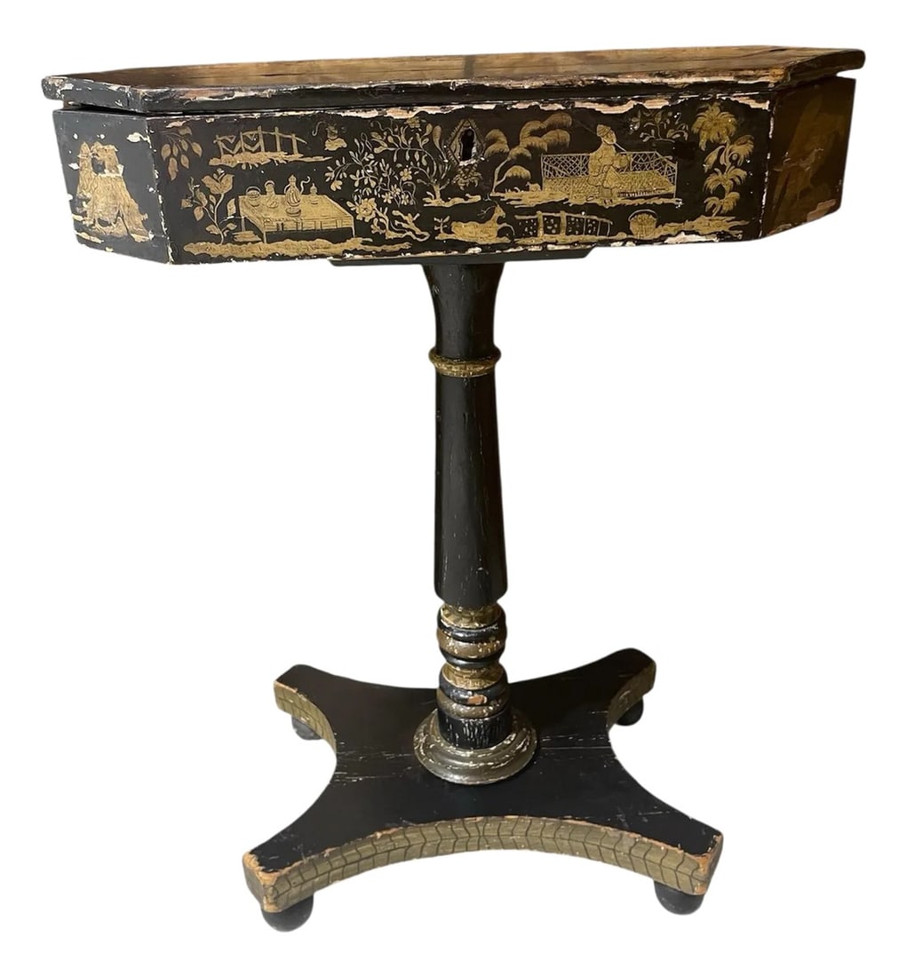 Antique English Chinoiserie Paper Mache Table (1 of 7)