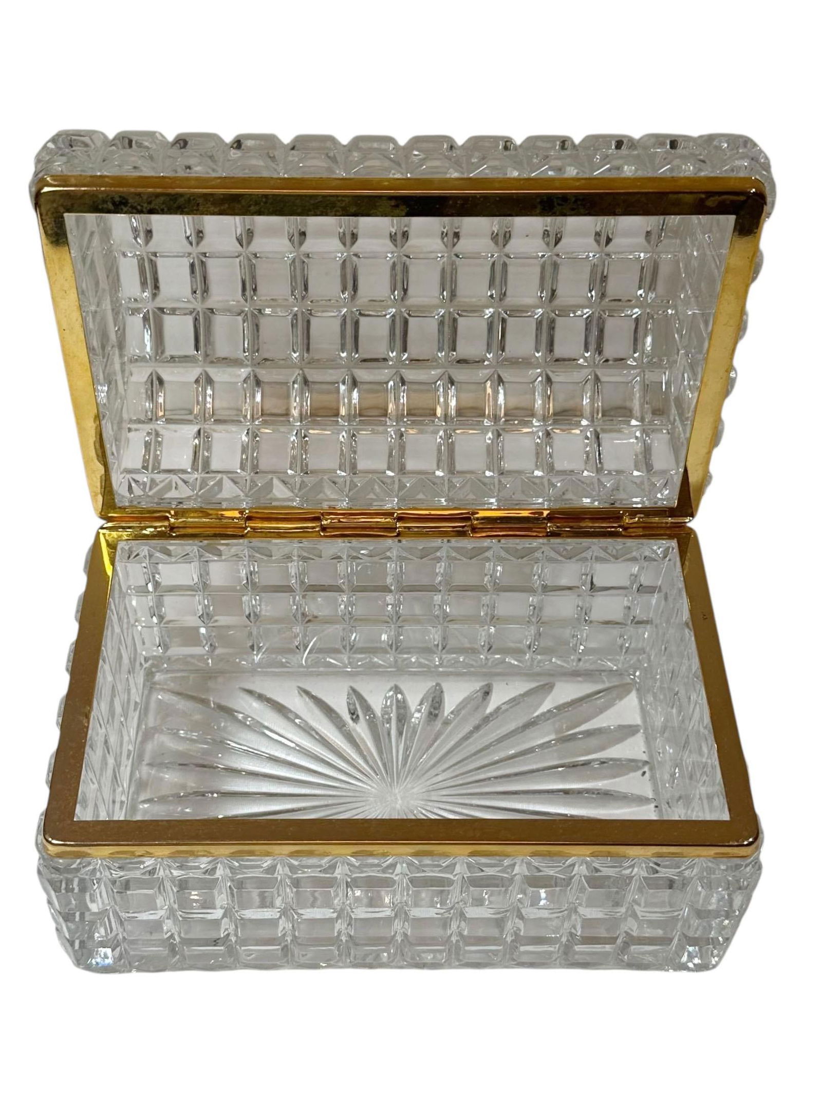 1950s Czechoslovakian Crystal Box - 8