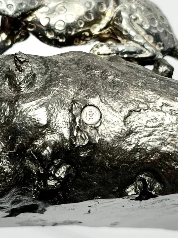 Patrick Mavros Medium Sterling Silver Leopard on Blackwood Base - 7