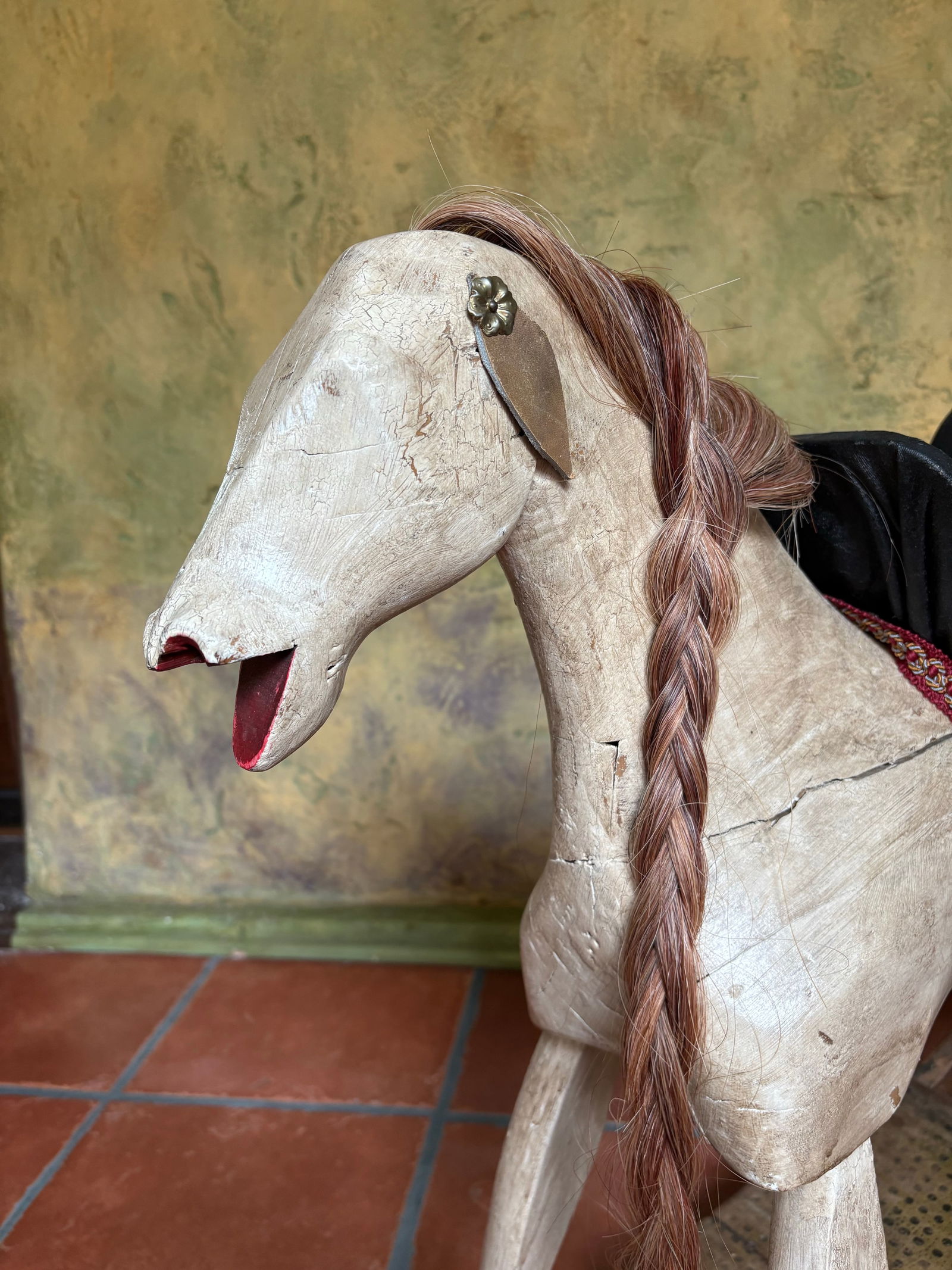 19th Century-Early 20th Century Antique Victorian American Folk Art Wooden Rocking Horse - 8