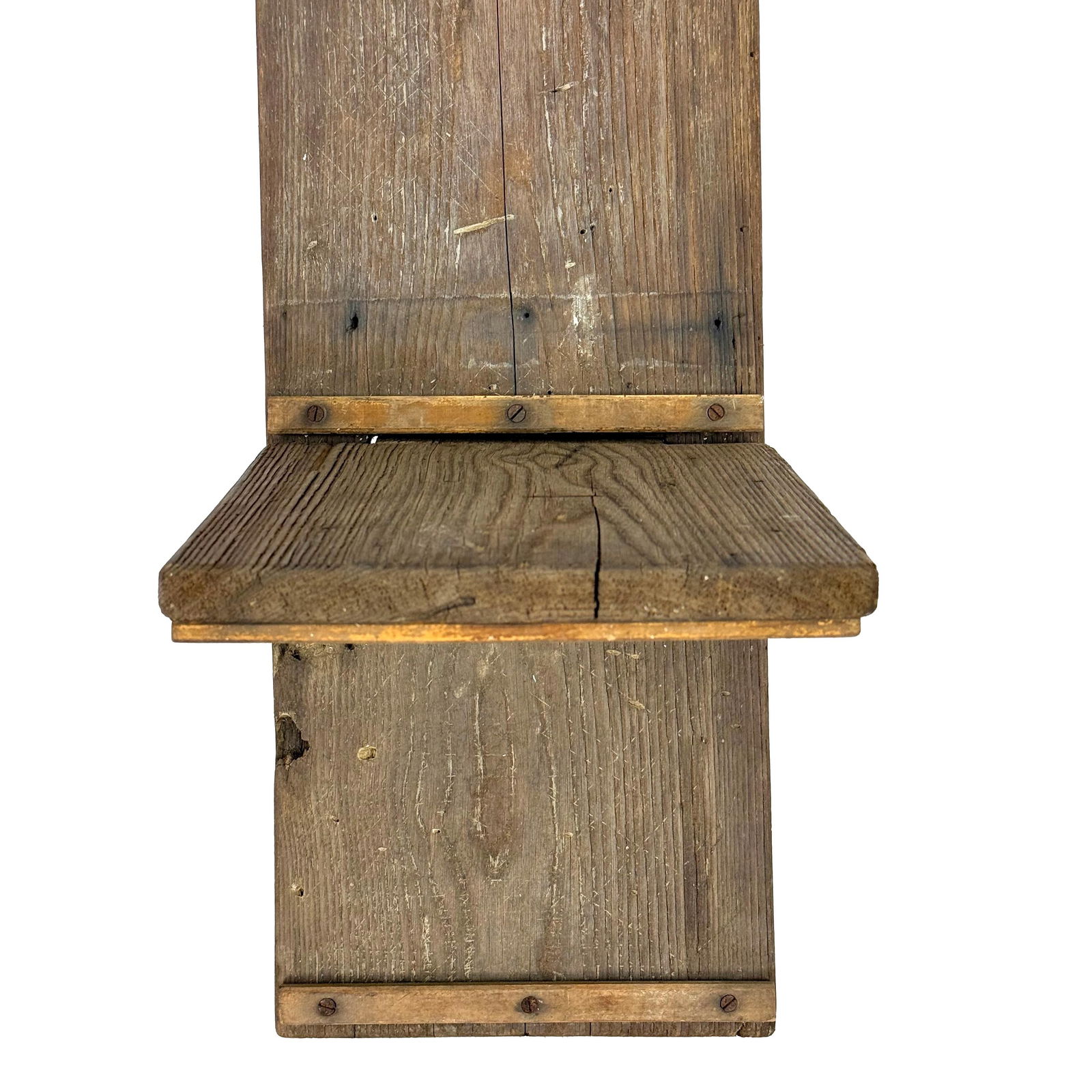 Vintage 1930s Primitive Folk Art Plank Wood Viking Chair, Painted Distlefink Bird Motif - 9