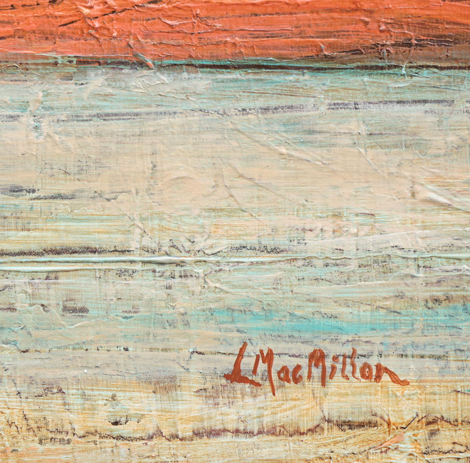 "Sunburn Sizzle" Abstract Landscape Painting by Laurie MacMillan - 3