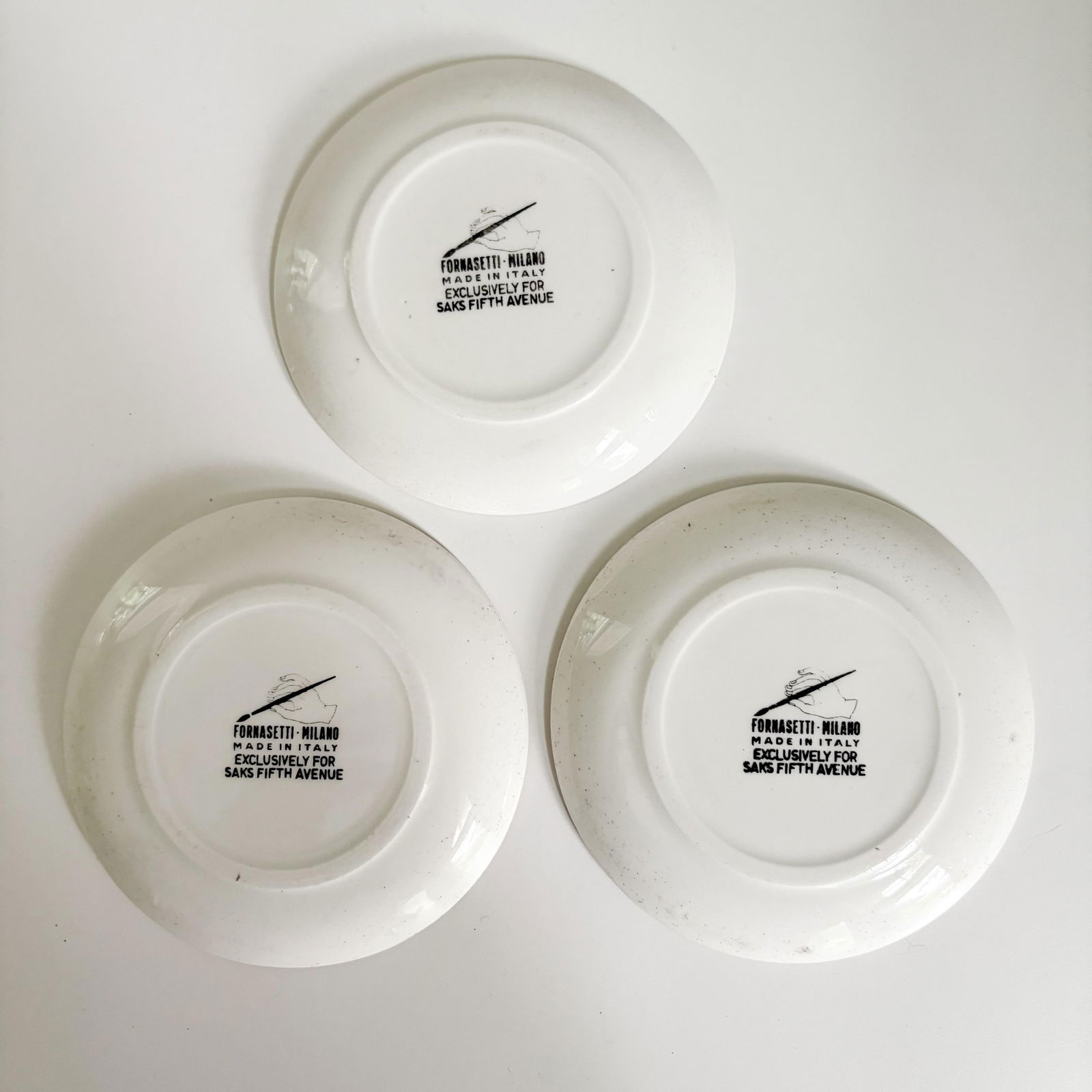 1960s Fornasetti 'Romulus and Remus' Themed Ceramic Coasters- Set of 3 - 8