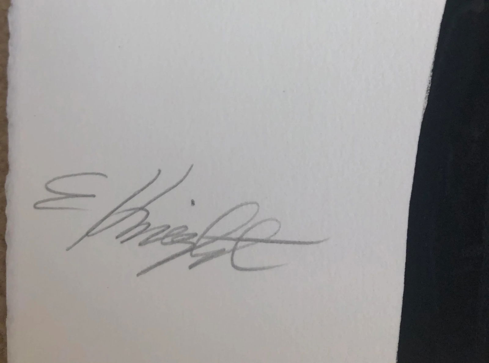 "Silhouette With Ponytail"? Original Oil Painting on Paper Signed by Artist - 2