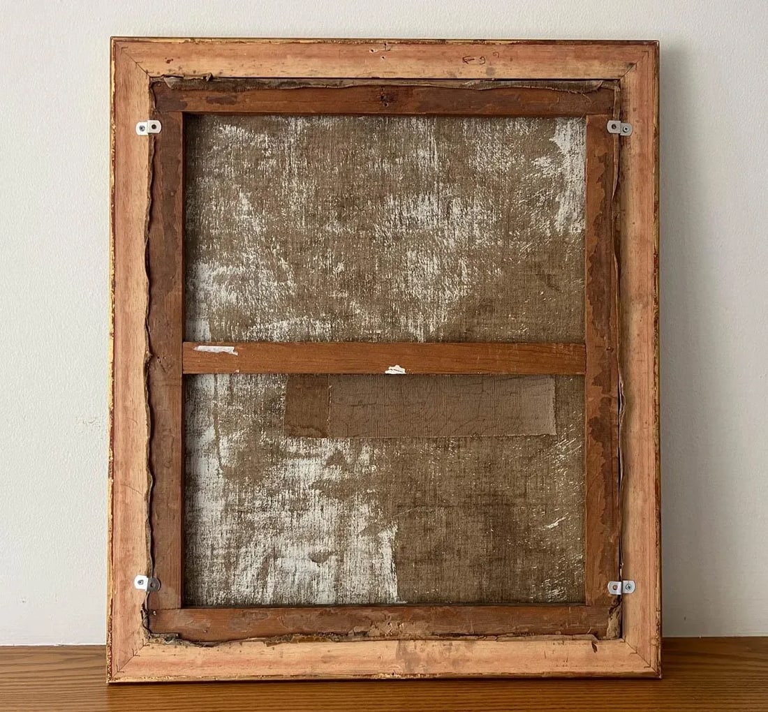 Antique French Impressionist Woman Oil Portrait Painting - 7