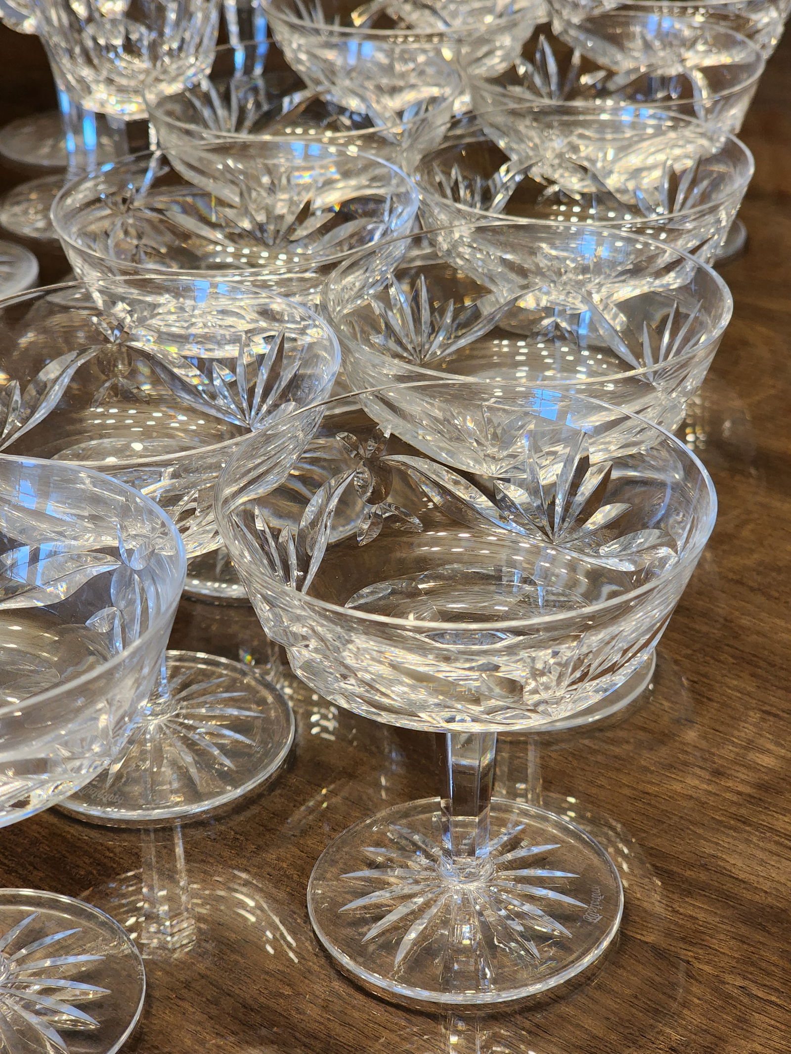 Mid 20th Century Ashling Cut by Waterford Crystal Stemware Collection Service for 12- 48 Pieces - 11