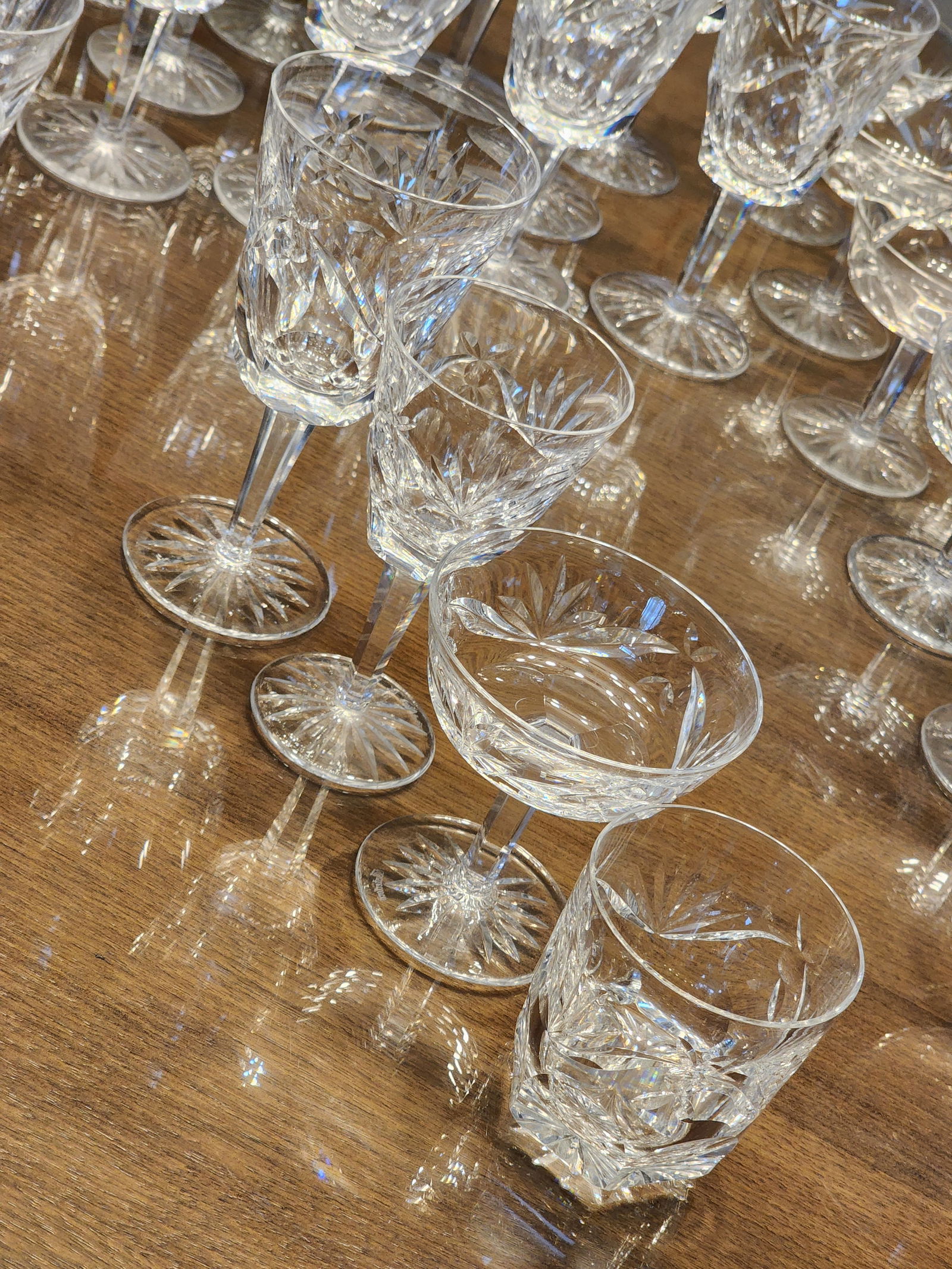 Mid 20th Century Ashling Cut by Waterford Crystal Stemware Collection Service for 12- 48 Pieces - 7
