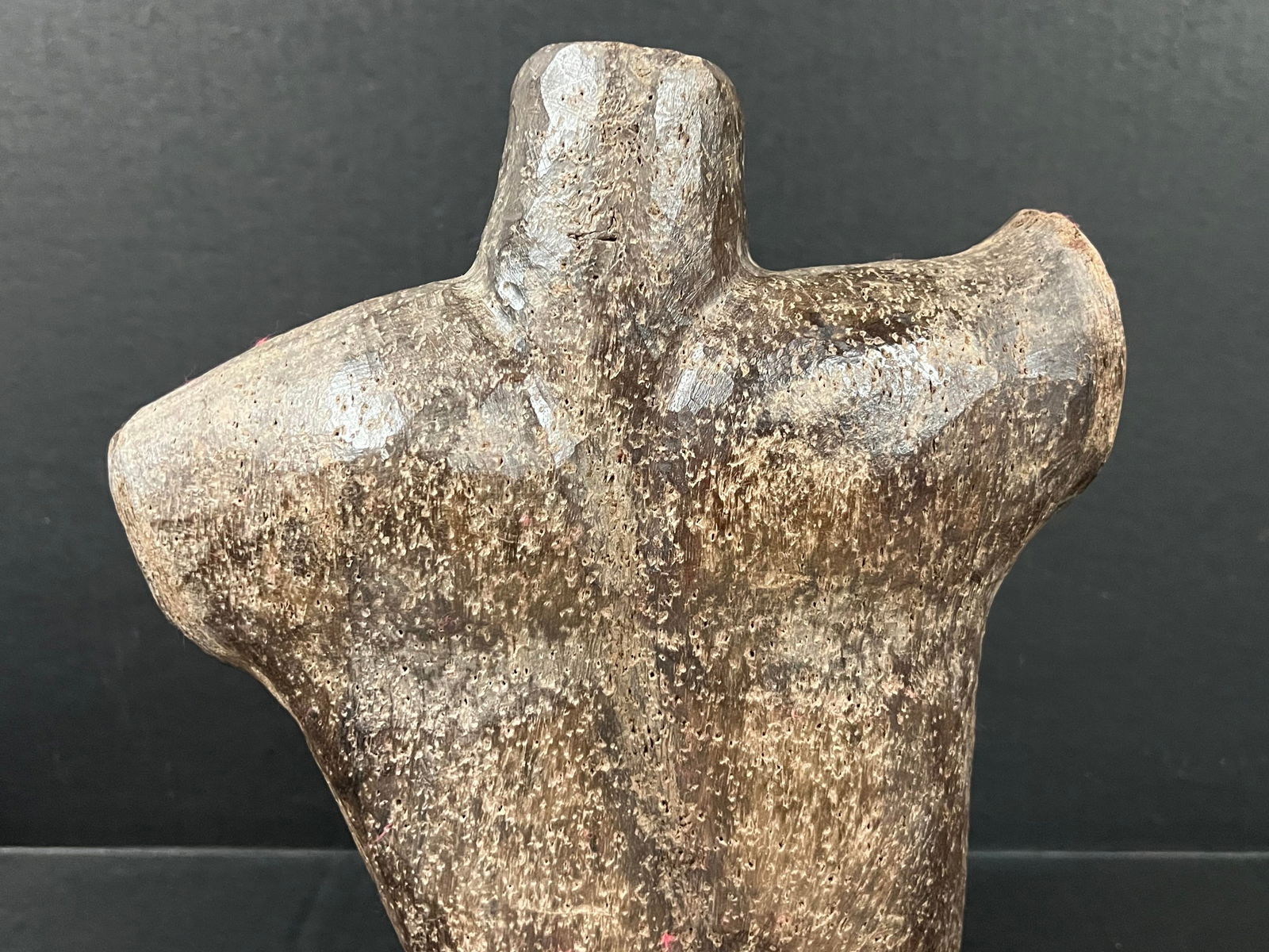 Late 20th Century Vintage Carved Solid Wood Female Torso Sculpture - 7