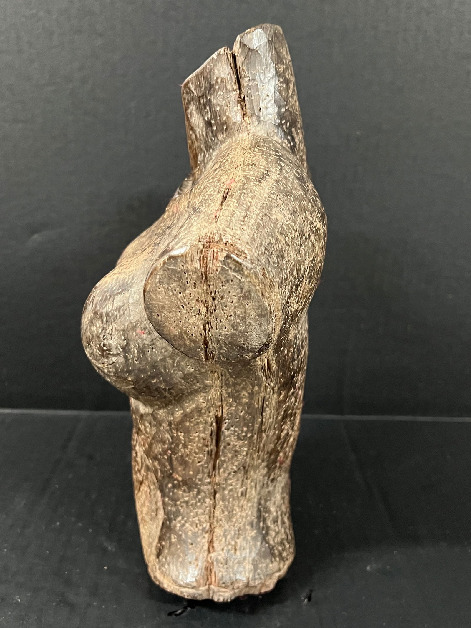 Late 20th Century Vintage Carved Solid Wood Female Torso Sculpture - 8