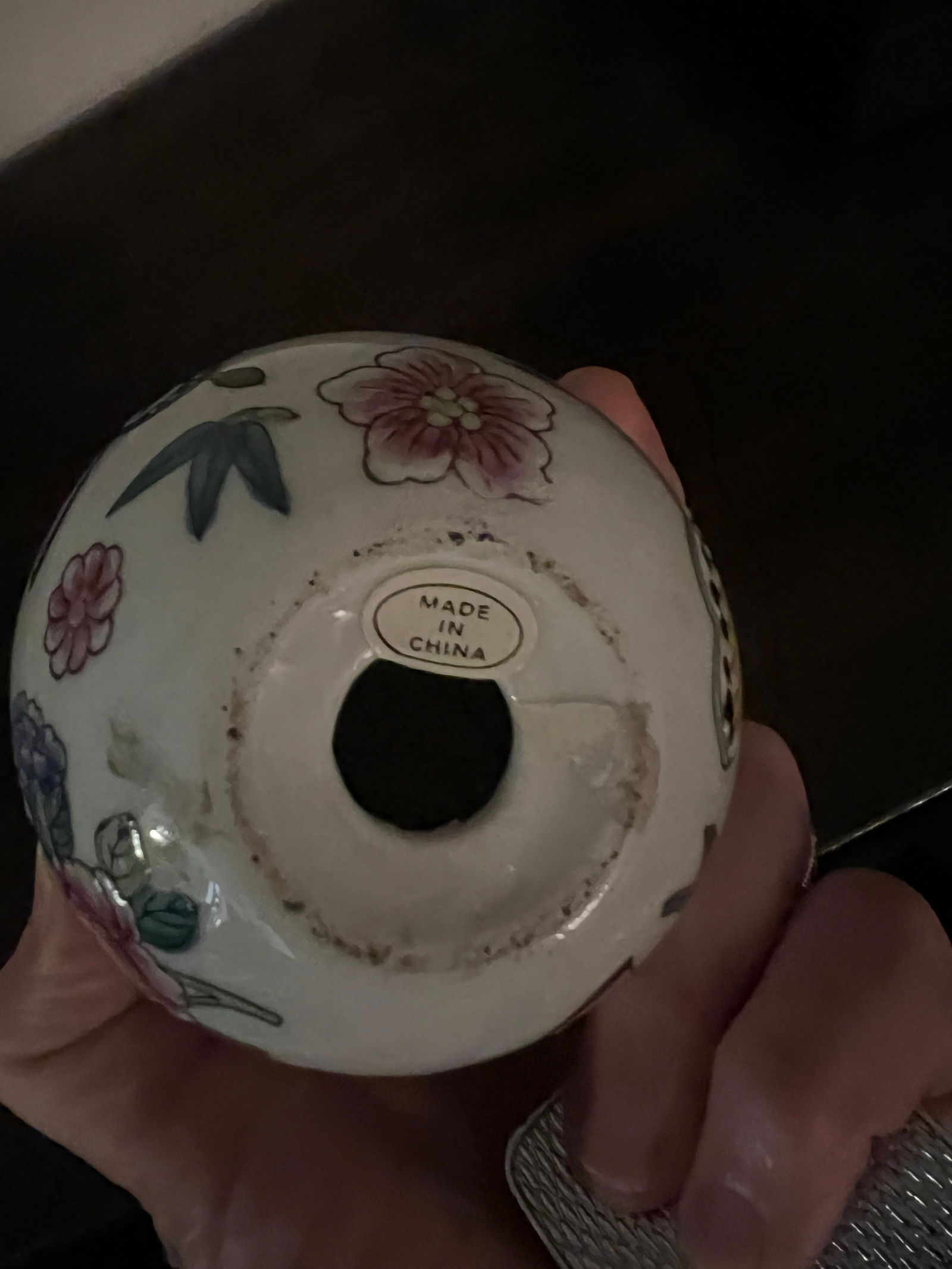 Vintage Porcelain Chinese Decorative Egg - Beautiful Details and Colors - 5