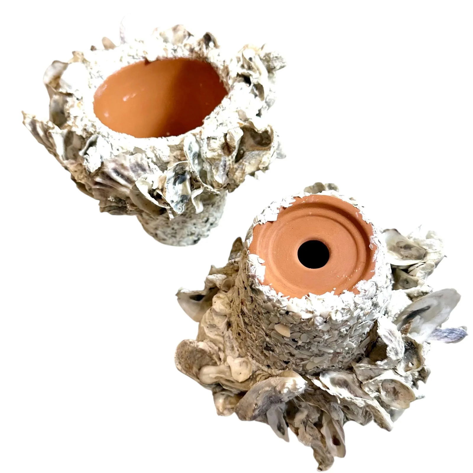 Carole Guyton Clam Shell Pots - A Pair - 6