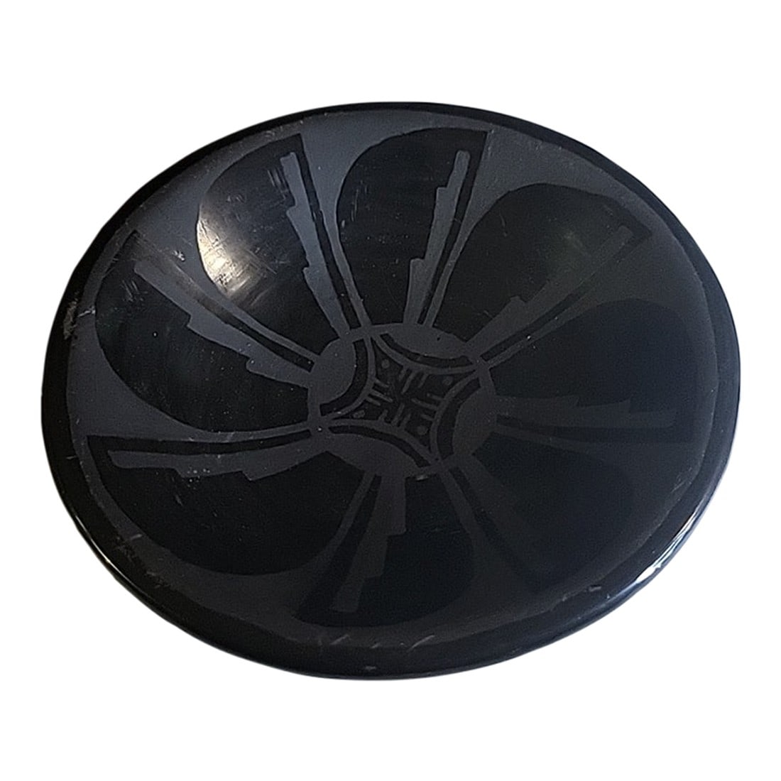 Vintage Celestina San Clara Pueblo Native American Bowl: Vintage Celestina San Clara Pueblo Native American Black Carved Bowl This is signed by the artist Celestina and is more beautiful in person. Condition: Alterations: Original Condition Unaltered Imperf