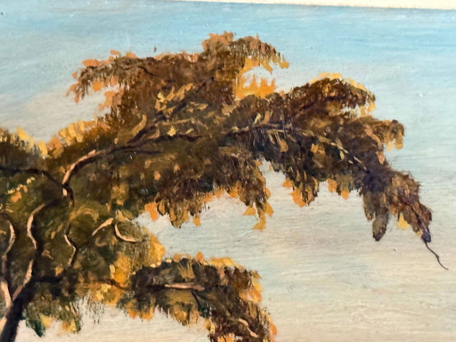 Original Oil Pastoral Landscape Painting in the Style of Romantic Period. Signed Luigi Lower R. Gold - 6