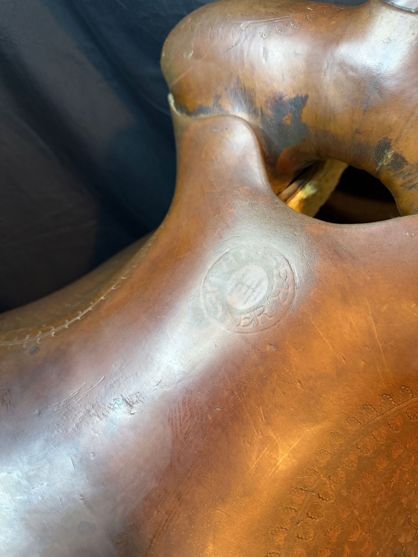 Vintage American Western Saddle h.h. Heiser 1920s - 3