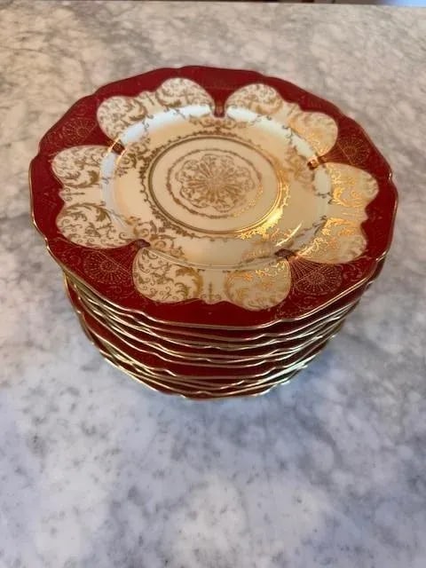 Vintage Hohenberg Studios Black Knight Dinner Plates- Set of 12 - 3