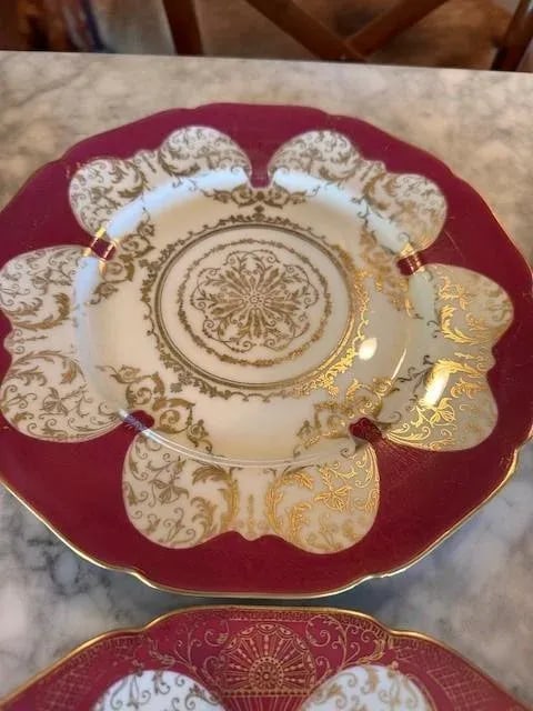 Vintage Hohenberg Studios Black Knight Dinner Plates- Set of 12 - 4