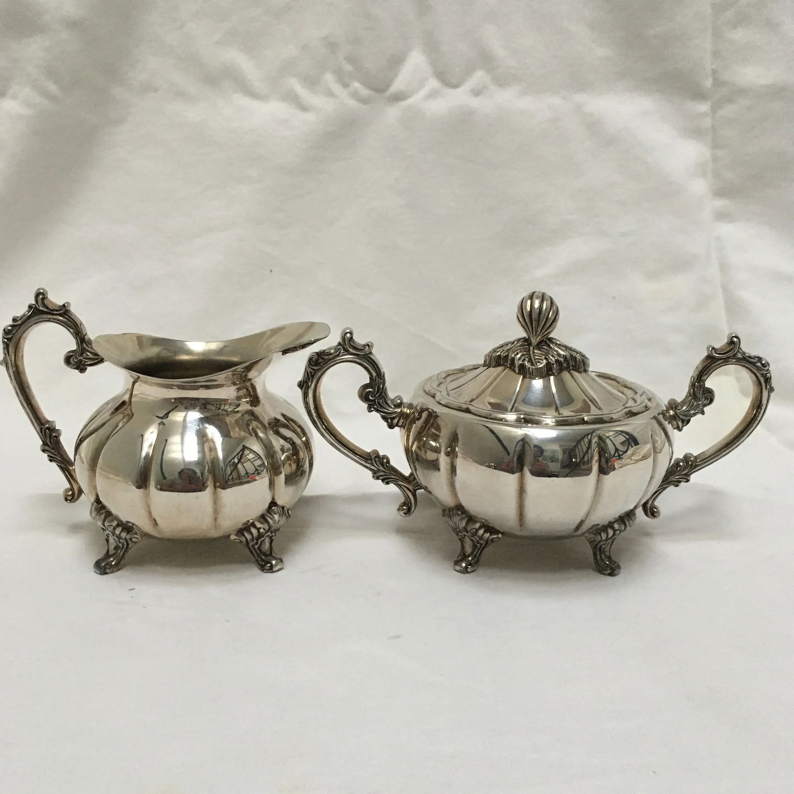1940s Silver Plate Coffee and Tea Service by F. B. Rogers - 4 Piece Set - 7