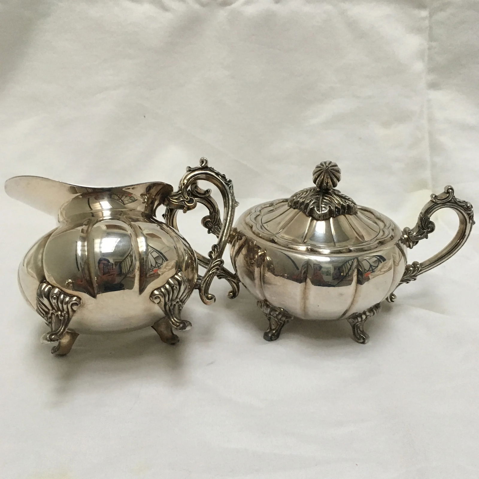 1940s Silver Plate Coffee and Tea Service by F. B. Rogers - 4 Piece Set - 9