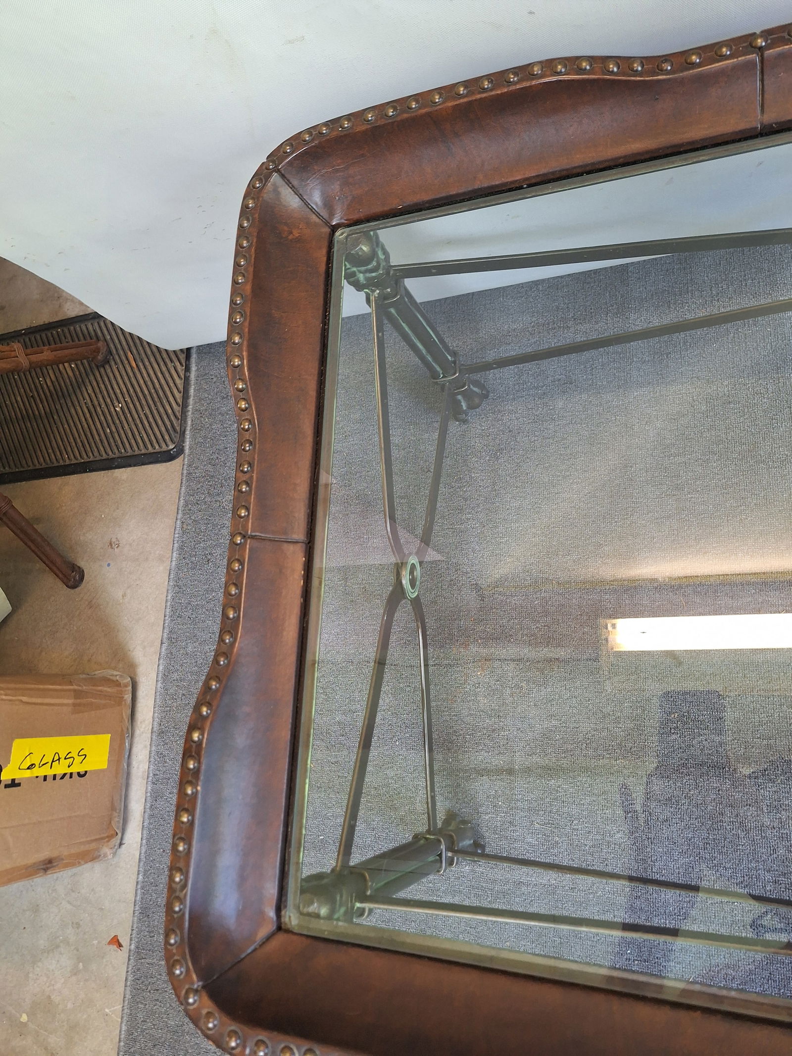 Maitland Smith Cocktail Table With Leather Trim - 10