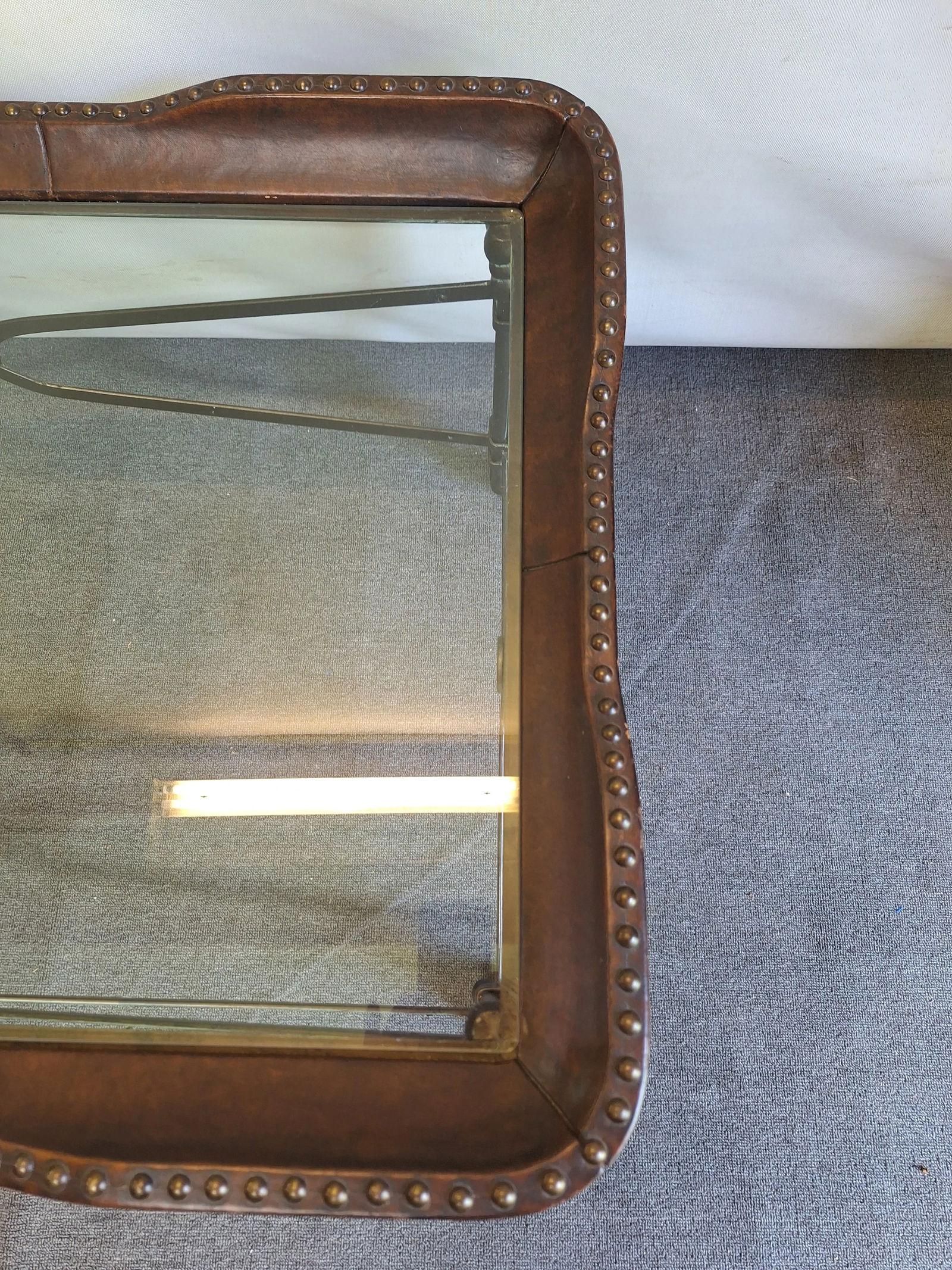 Maitland Smith Cocktail Table With Leather Trim - 11