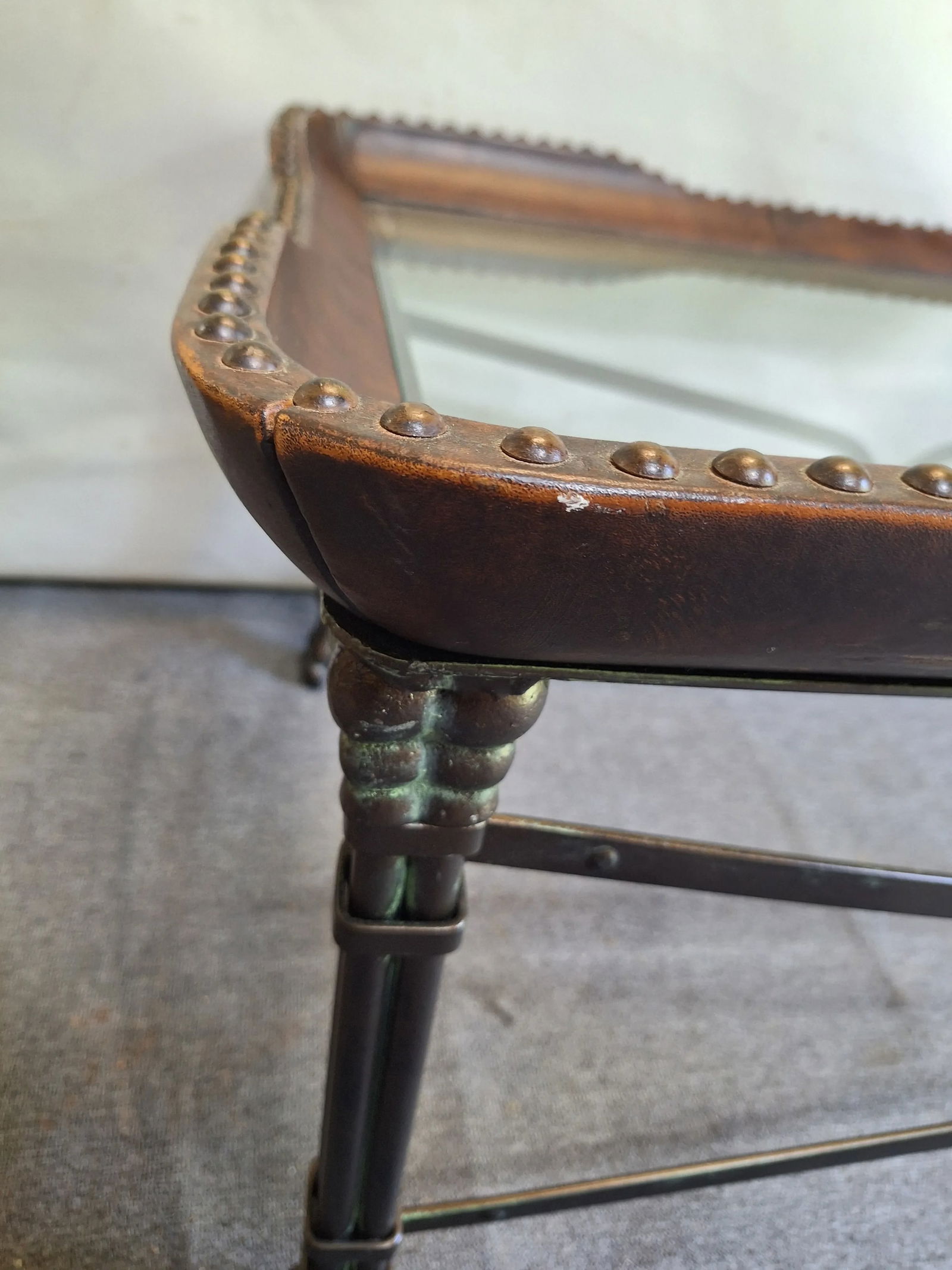 Maitland Smith Cocktail Table With Leather Trim - 5