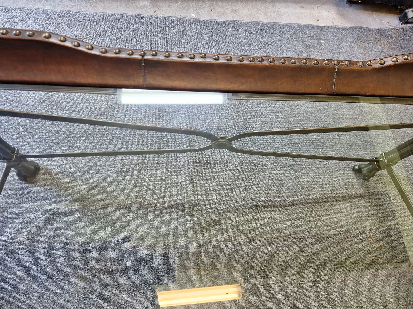 Maitland Smith Cocktail Table With Leather Trim - 9