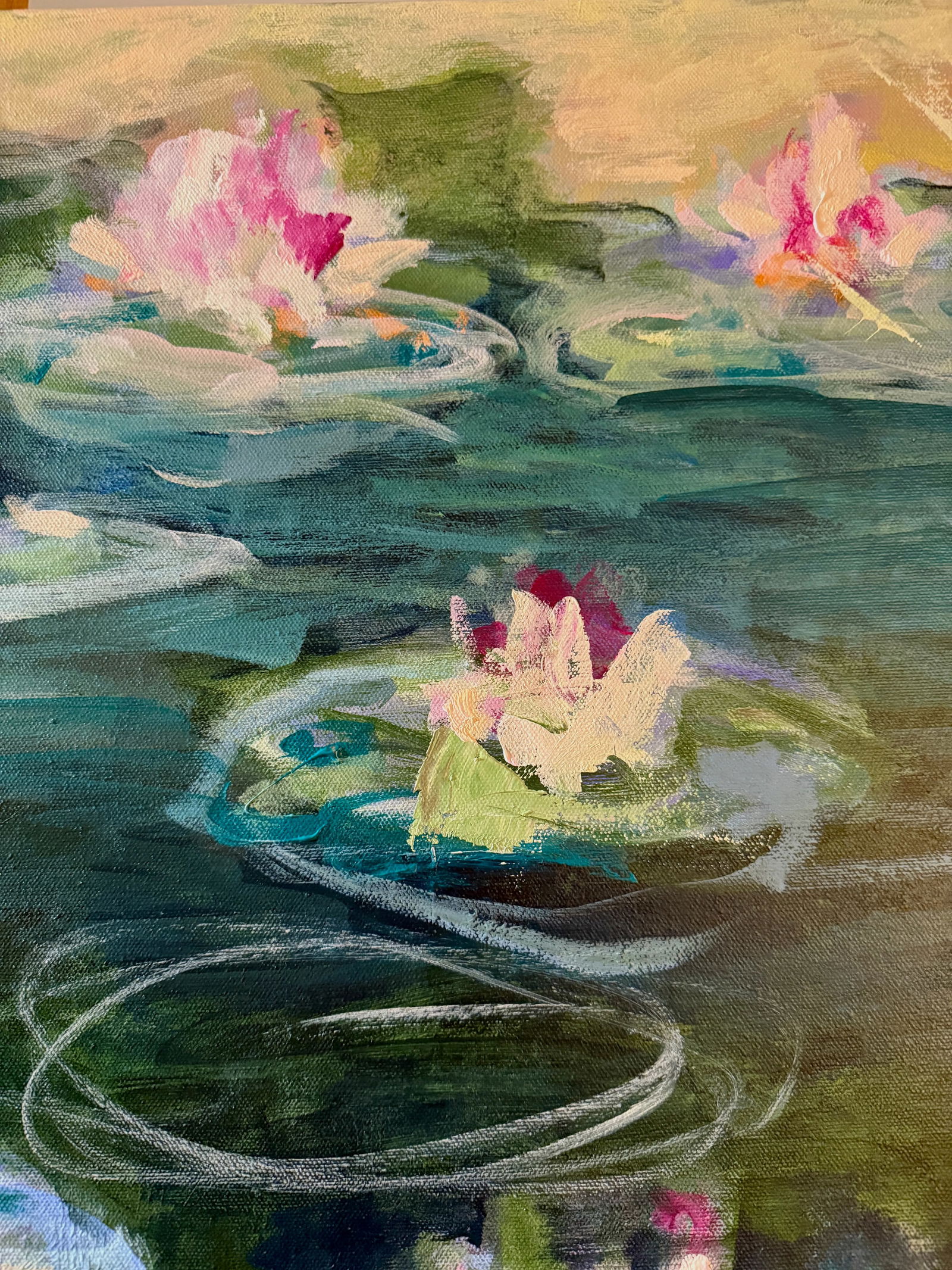 Up a Lazy River, an Original Acrylic Painting in the Monet Style - 3