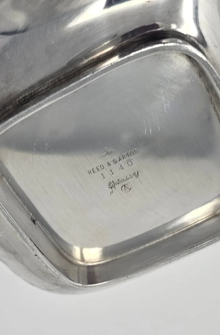Mid 20th Century Vintage Reed & Barton Silver Plated Embassy Bon Bon Tray - 4
