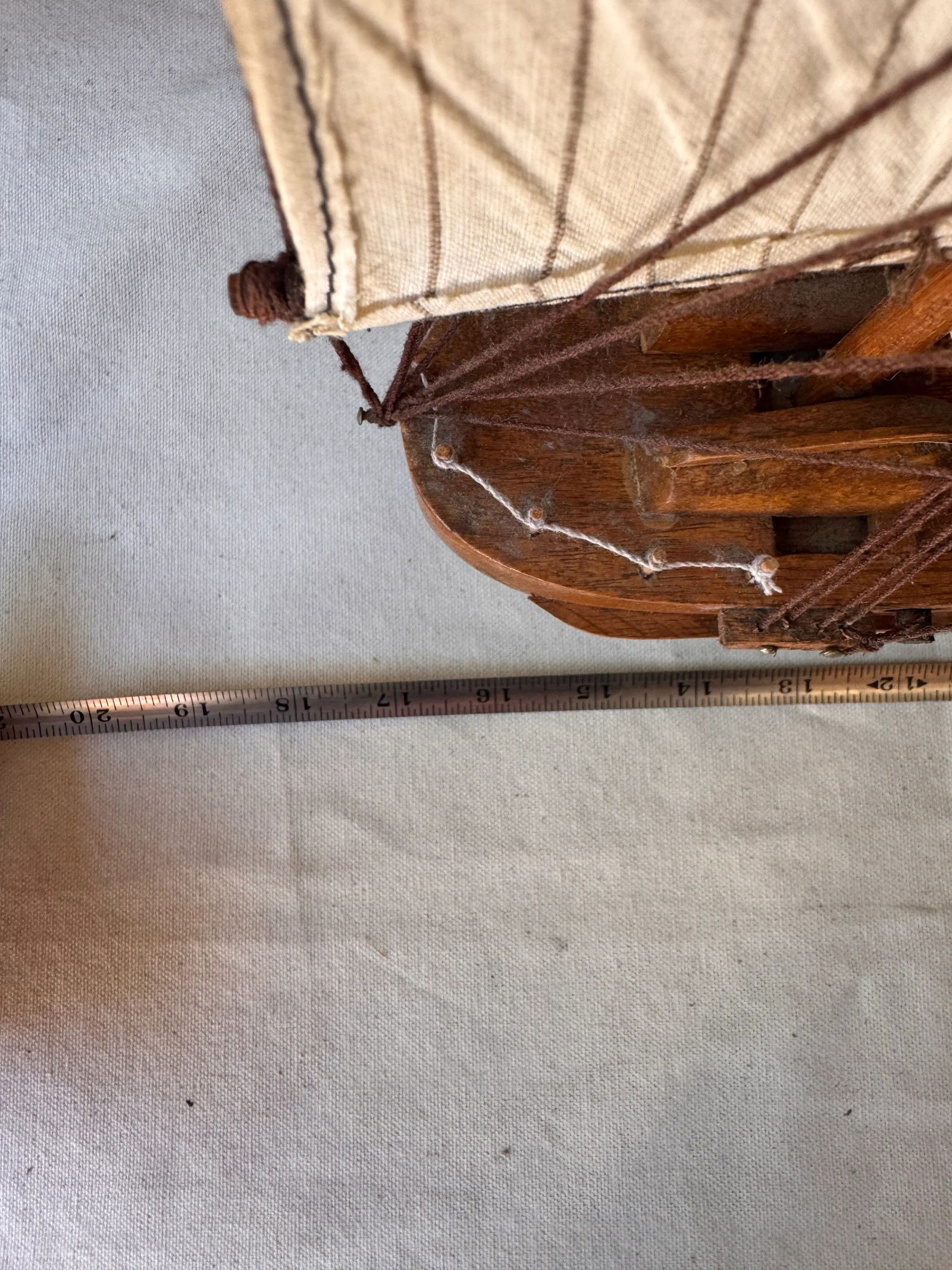 1970s Small Wooden Nautical Ship Sculpture - 5