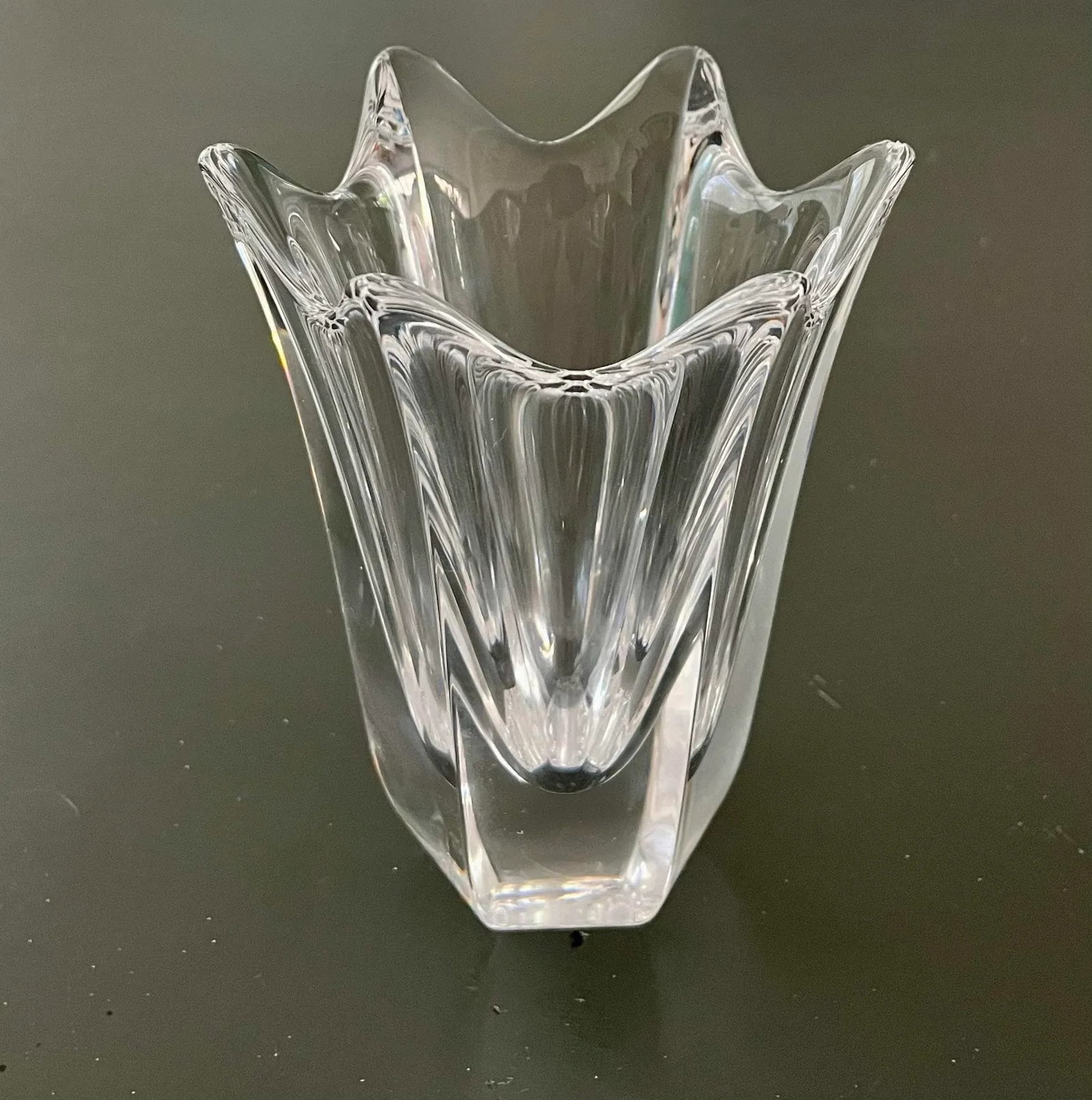 Late 20th Century Orrefors Sweden Tulip Lead Crystal Vase - 12