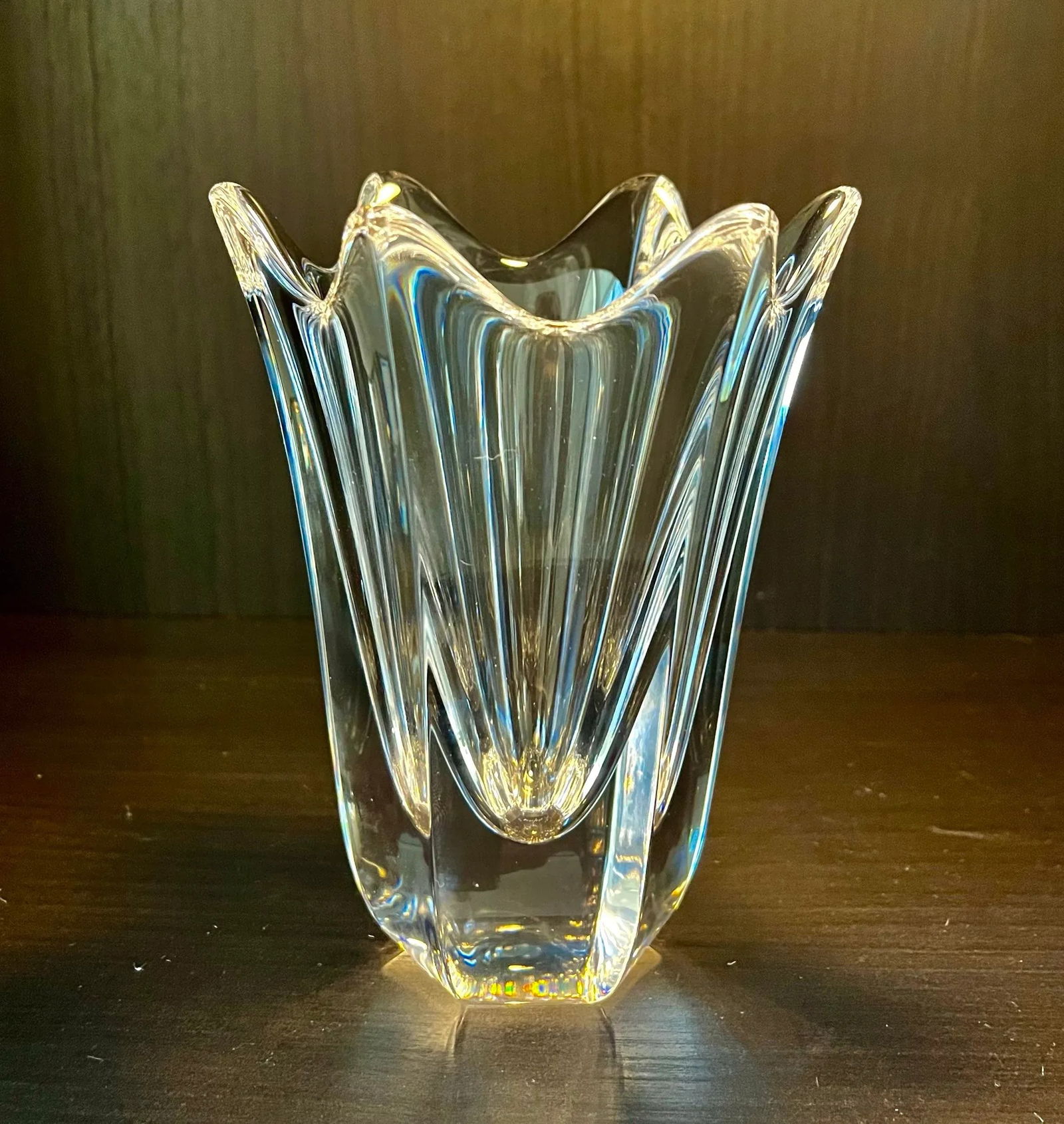 Late 20th Century Orrefors Sweden Tulip Lead Crystal Vase - 2