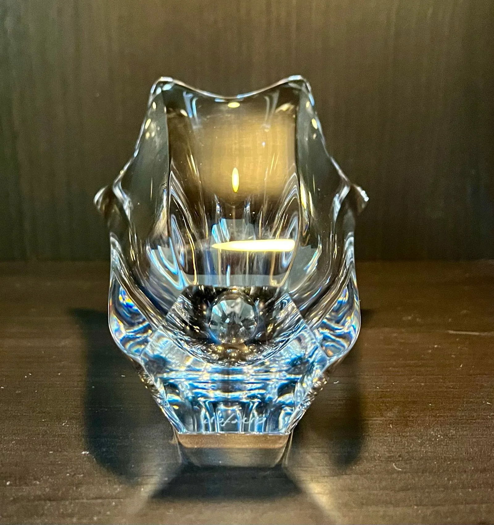 Late 20th Century Orrefors Sweden Tulip Lead Crystal Vase - 6
