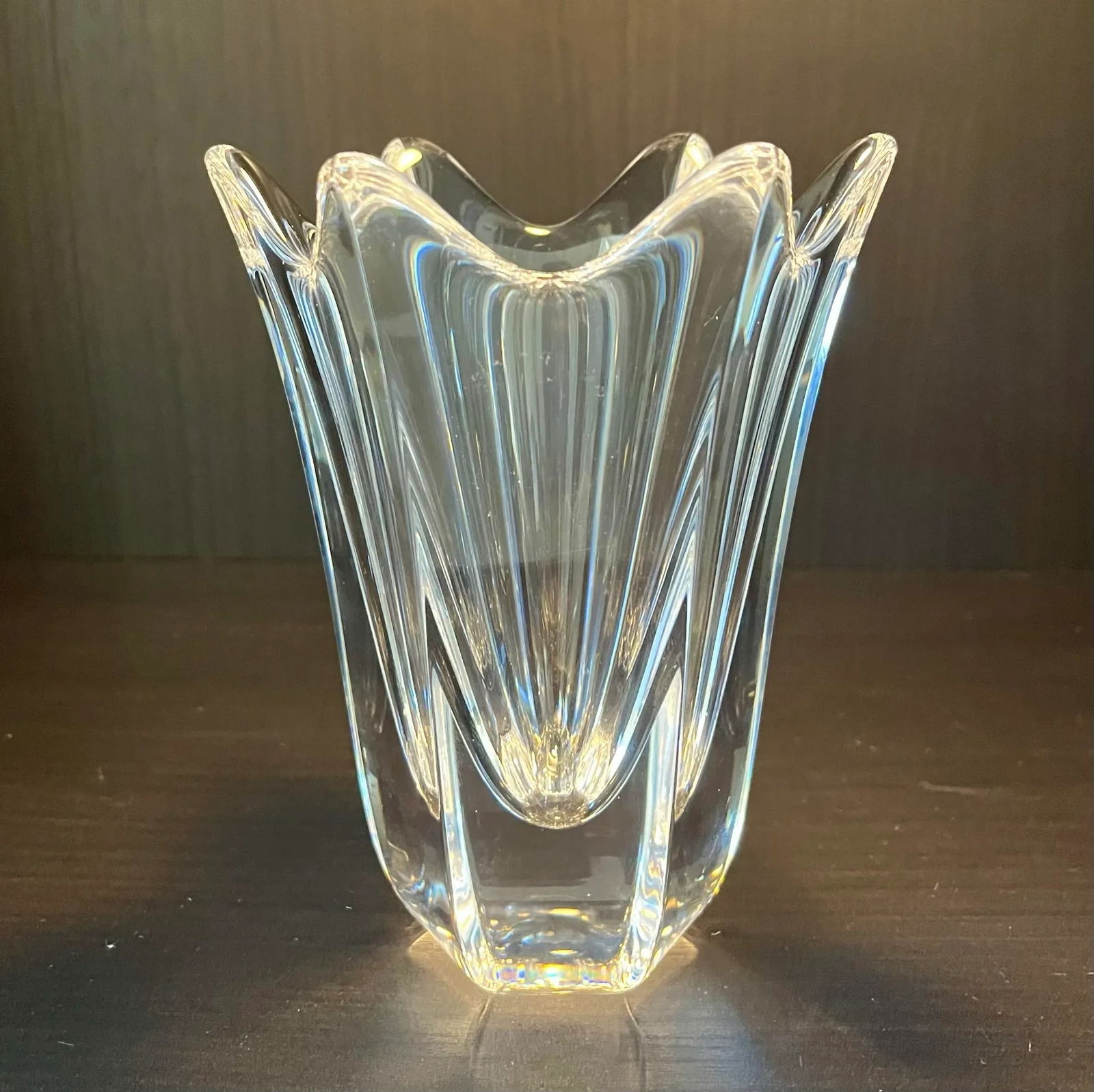 Late 20th Century Orrefors Sweden Tulip Lead Crystal Vase - 8