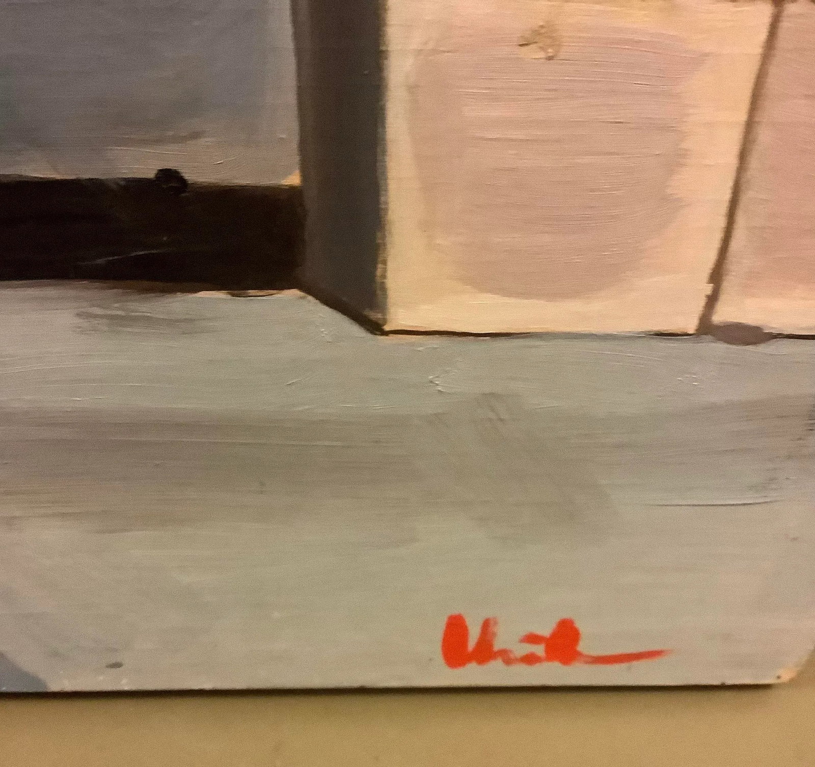 Modern Realism Lady Reading Newspaper Painting on Board - 6