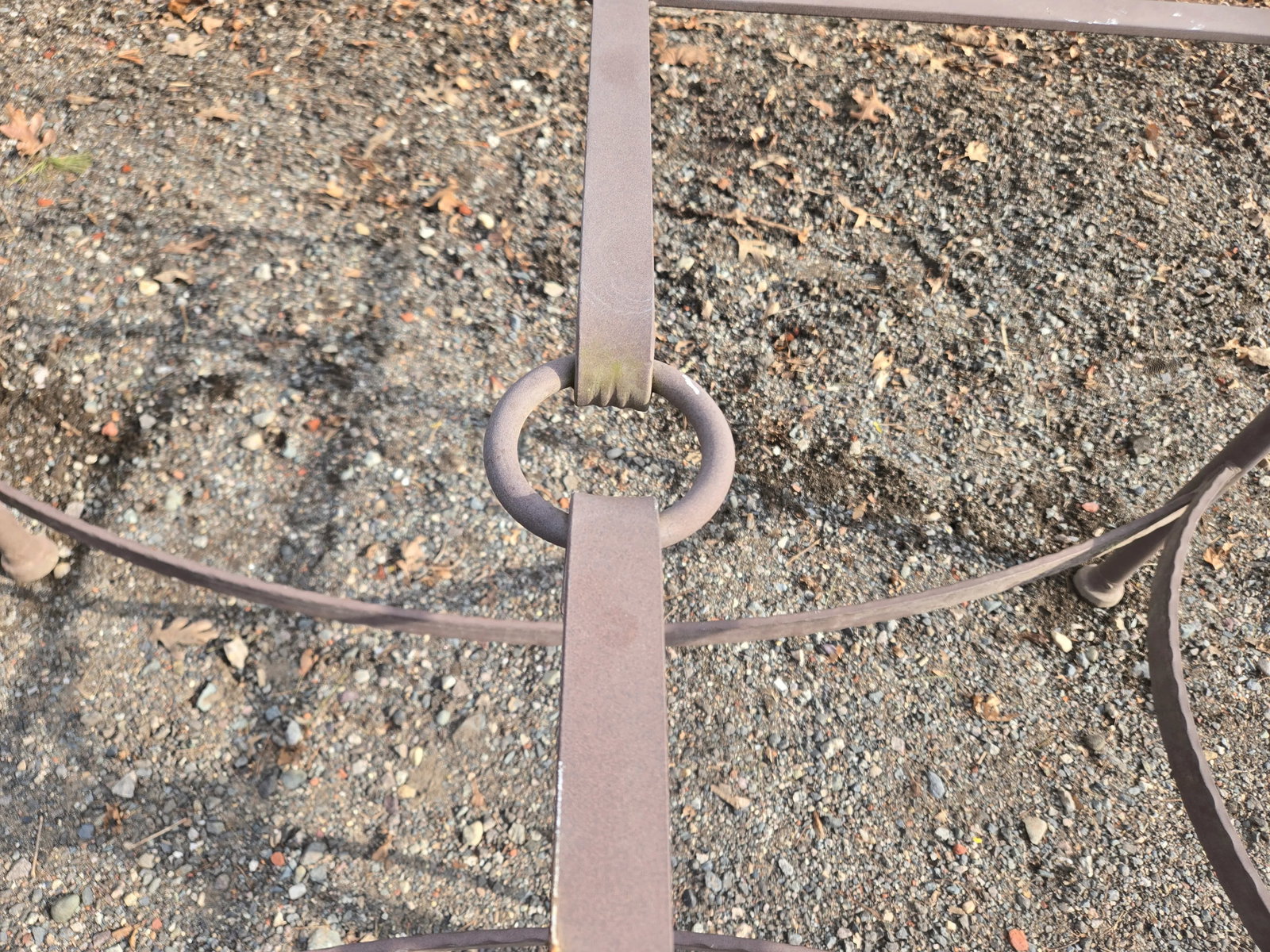 Vintage Brown Jordan Style Wrought Iron Outdoor Patio Table - 8