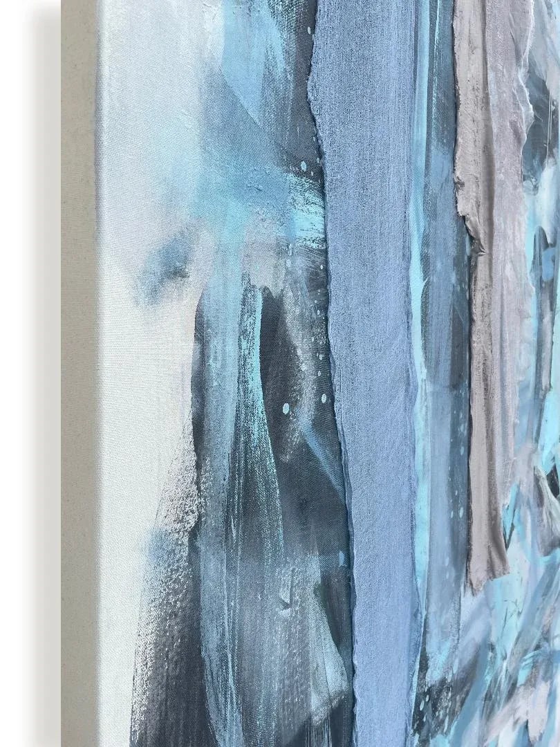 "Echoes in the Night Sky" Large-Scale Gestural Abstract Expression Painting - 11