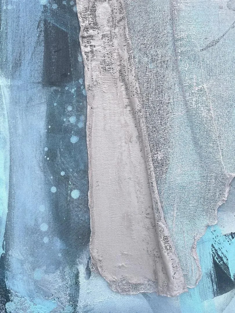 "Echoes in the Night Sky" Large-Scale Gestural Abstract Expression Painting - 8