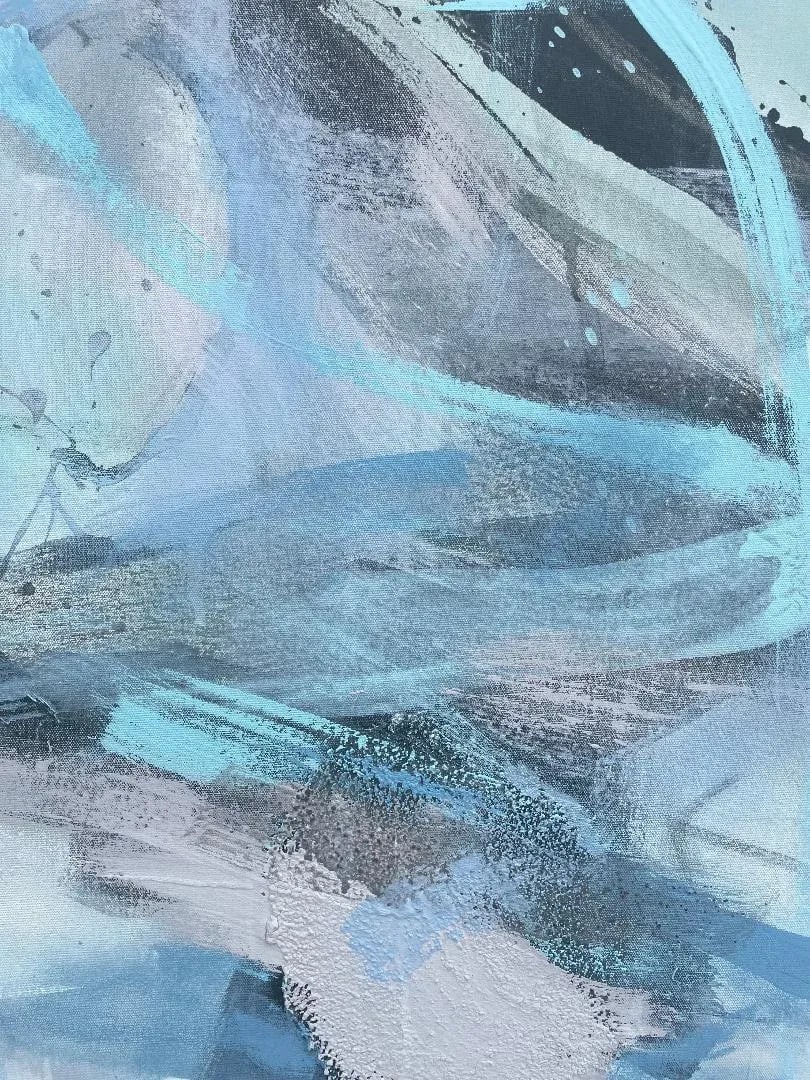 "Echoes in the Night Sky" Large-Scale Gestural Abstract Expression Painting - 9