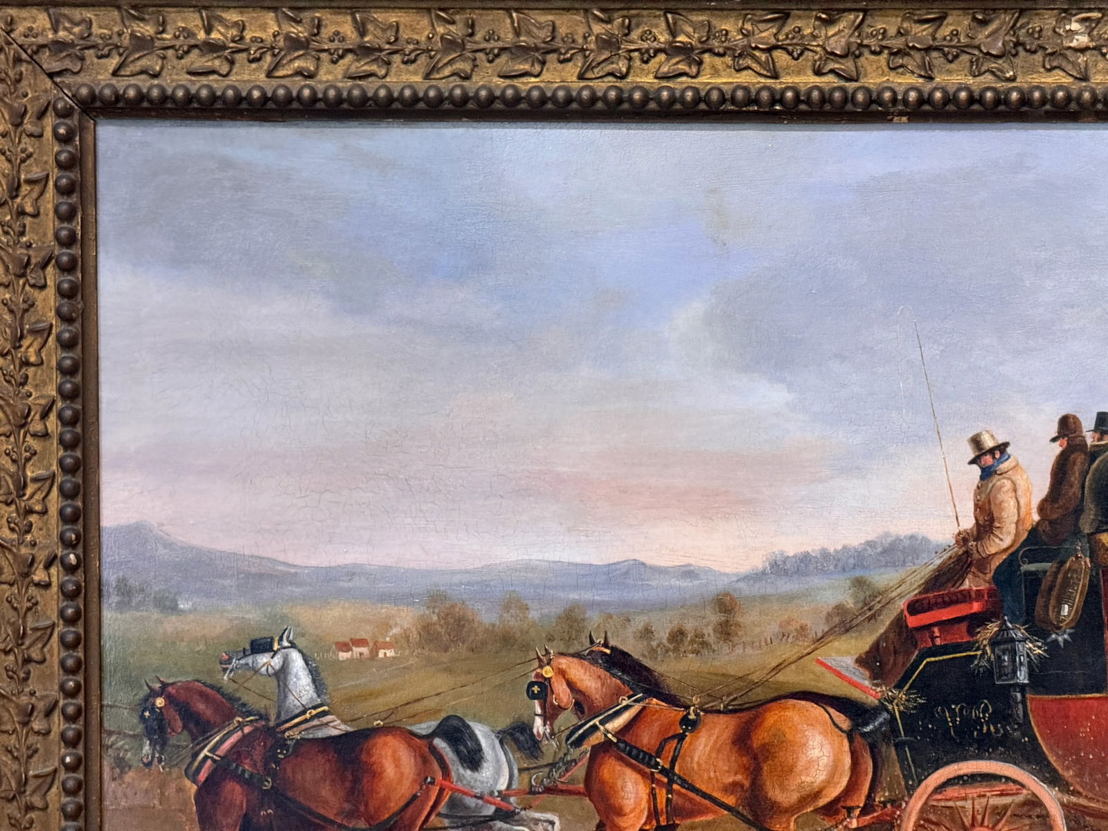 Oil Painting of London to Glasgow Royal Mail Coach by Charles Cooper Henderson - 4