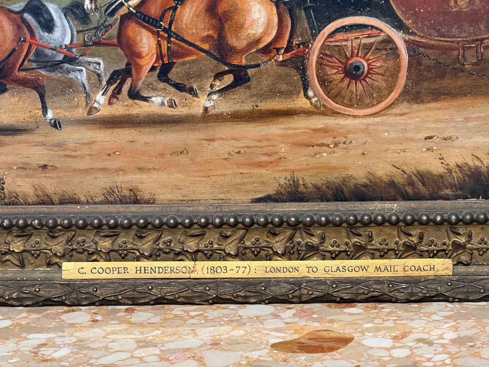 Oil Painting of London to Glasgow Royal Mail Coach by Charles Cooper Henderson - 8